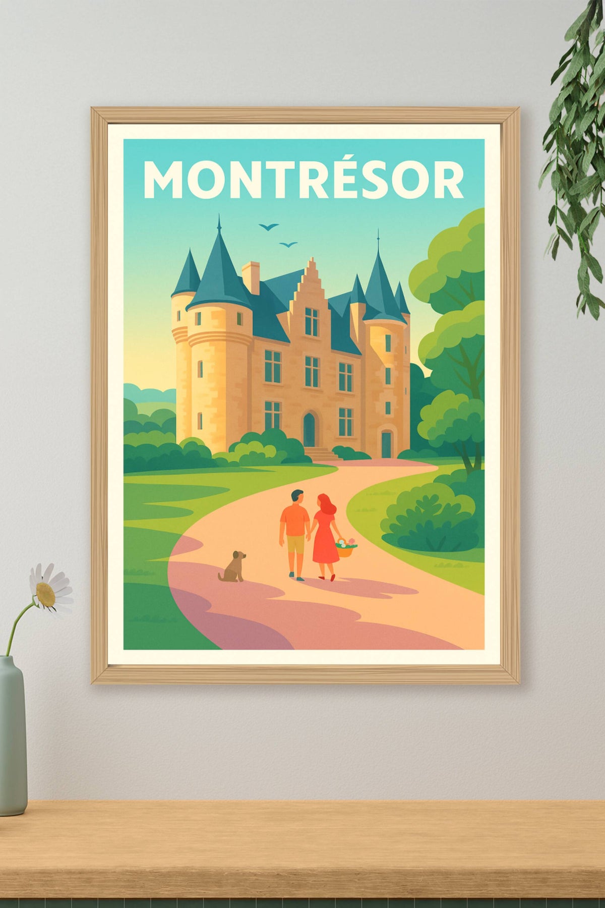 Affiche Montrésor — Charme et romance au château · poster d'art de Montrésor