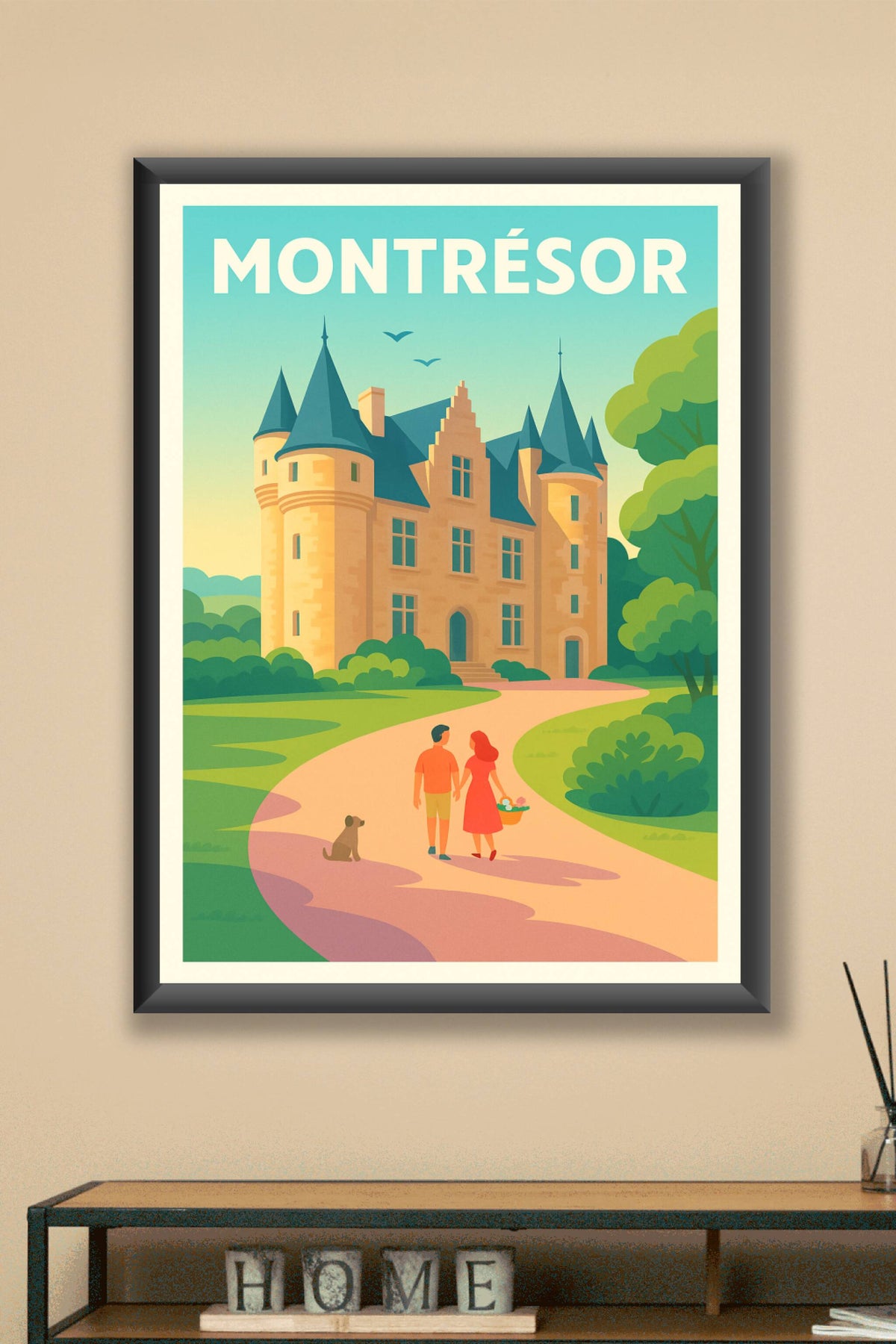 Affiche Montrésor — Charme et romance au château · poster d'art de Montrésor