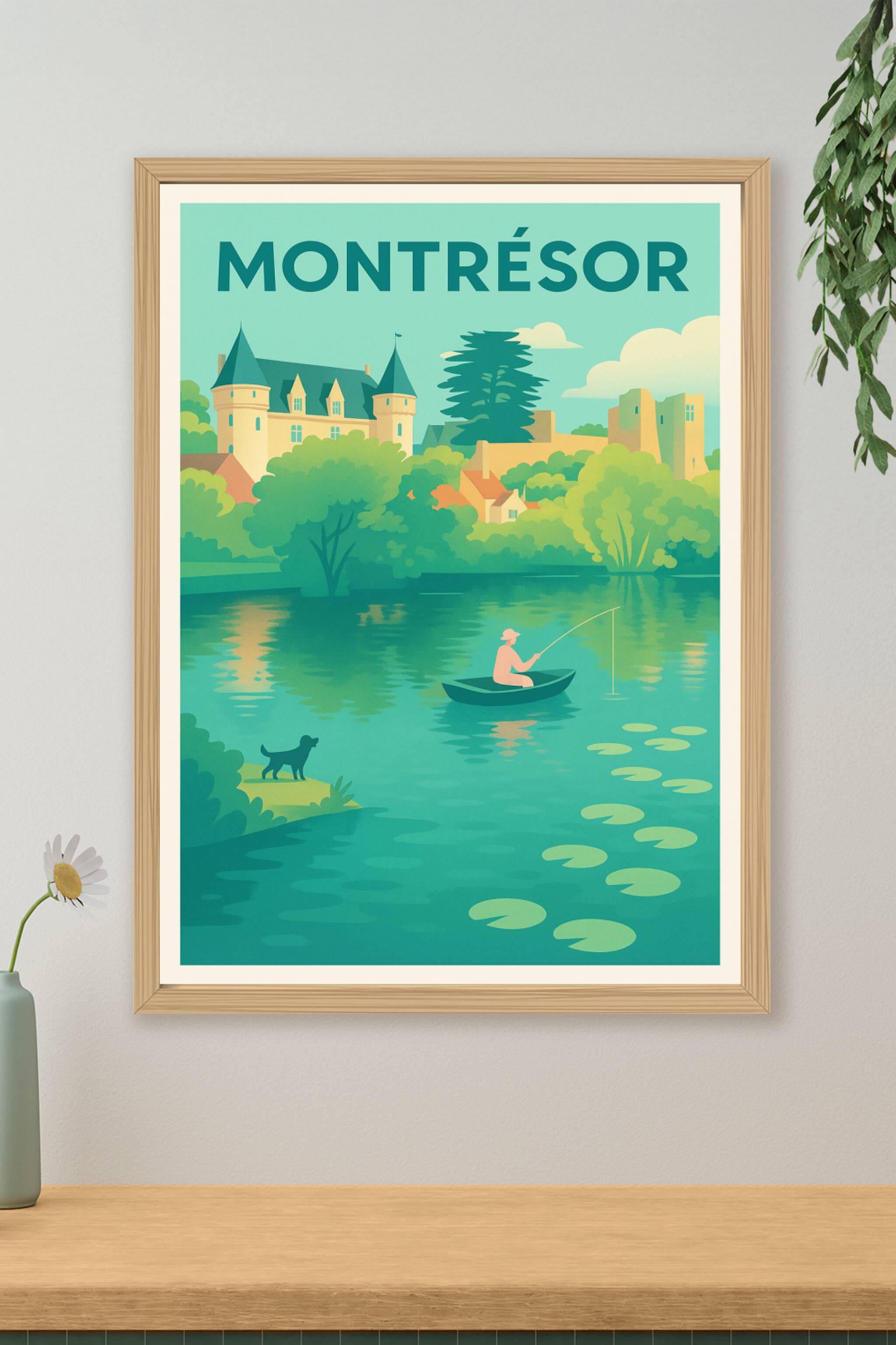 Affiche de Montrésor - Tranquillité au bord de l'eau