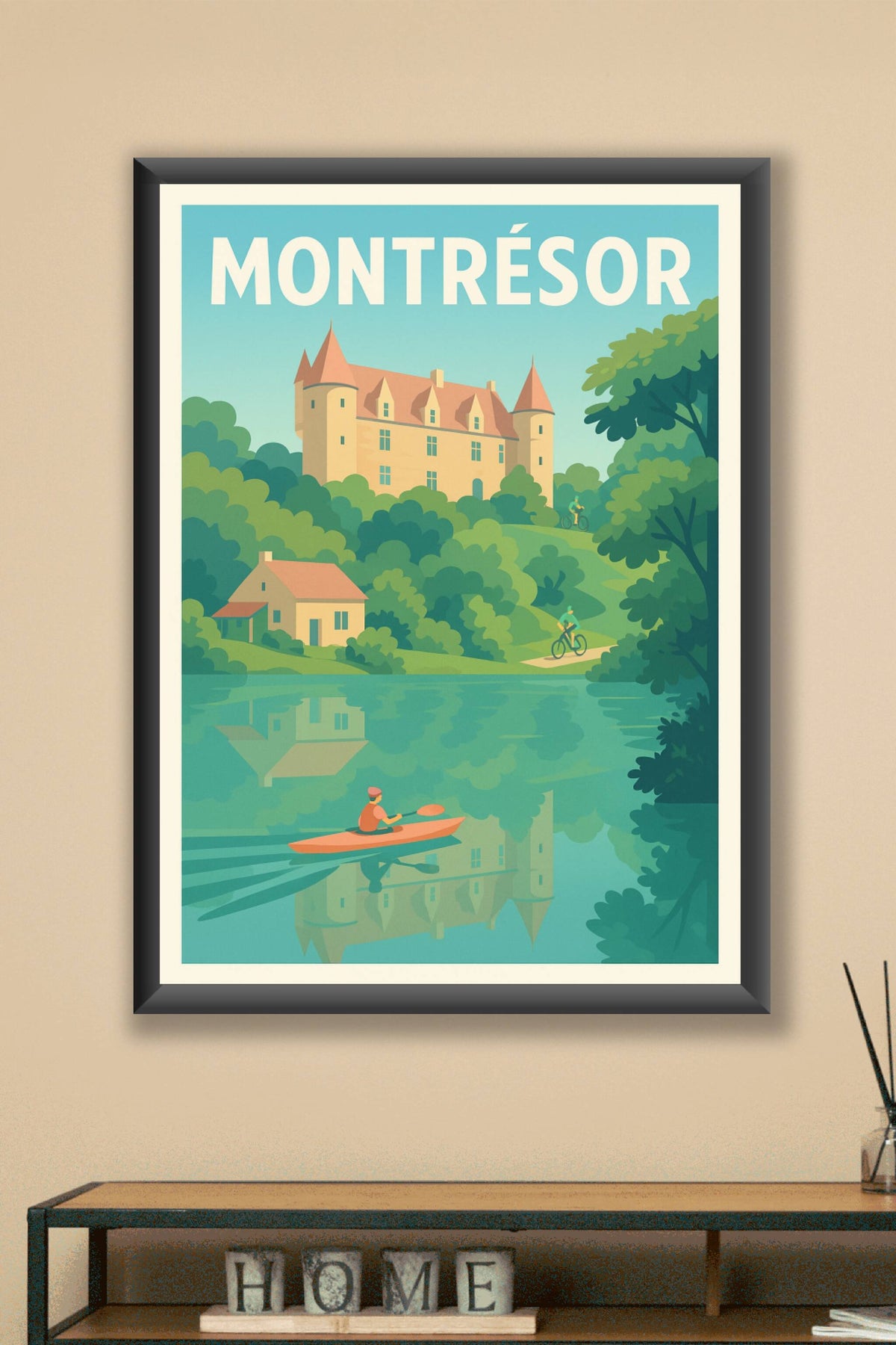Affiche Montrésor — Évasion et détente au cœur de la nature · poster d'art de Montrésor