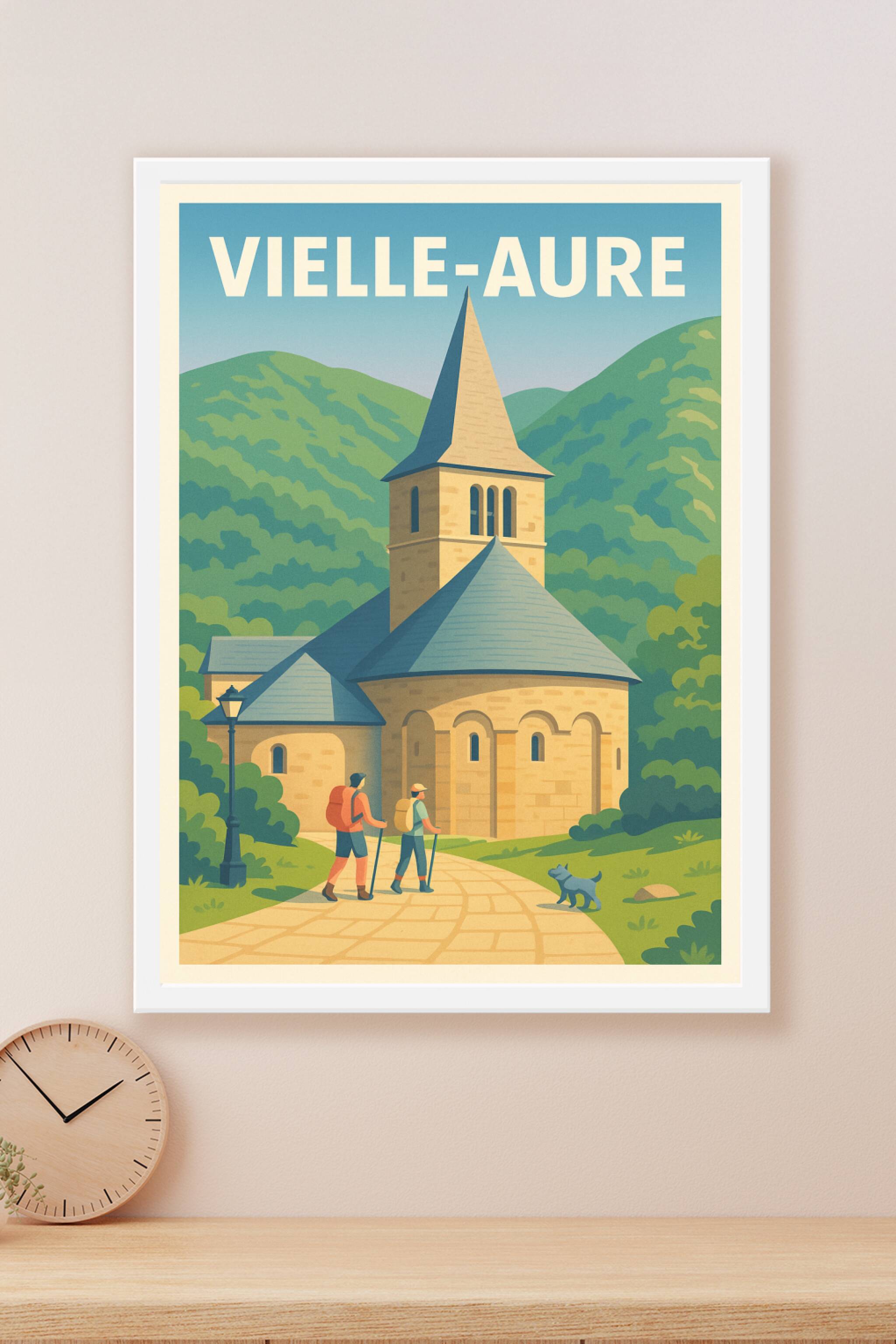Affiche Vielle-Aure — Escapade nature et patrimoine · poster d'art de Vielle-Aure