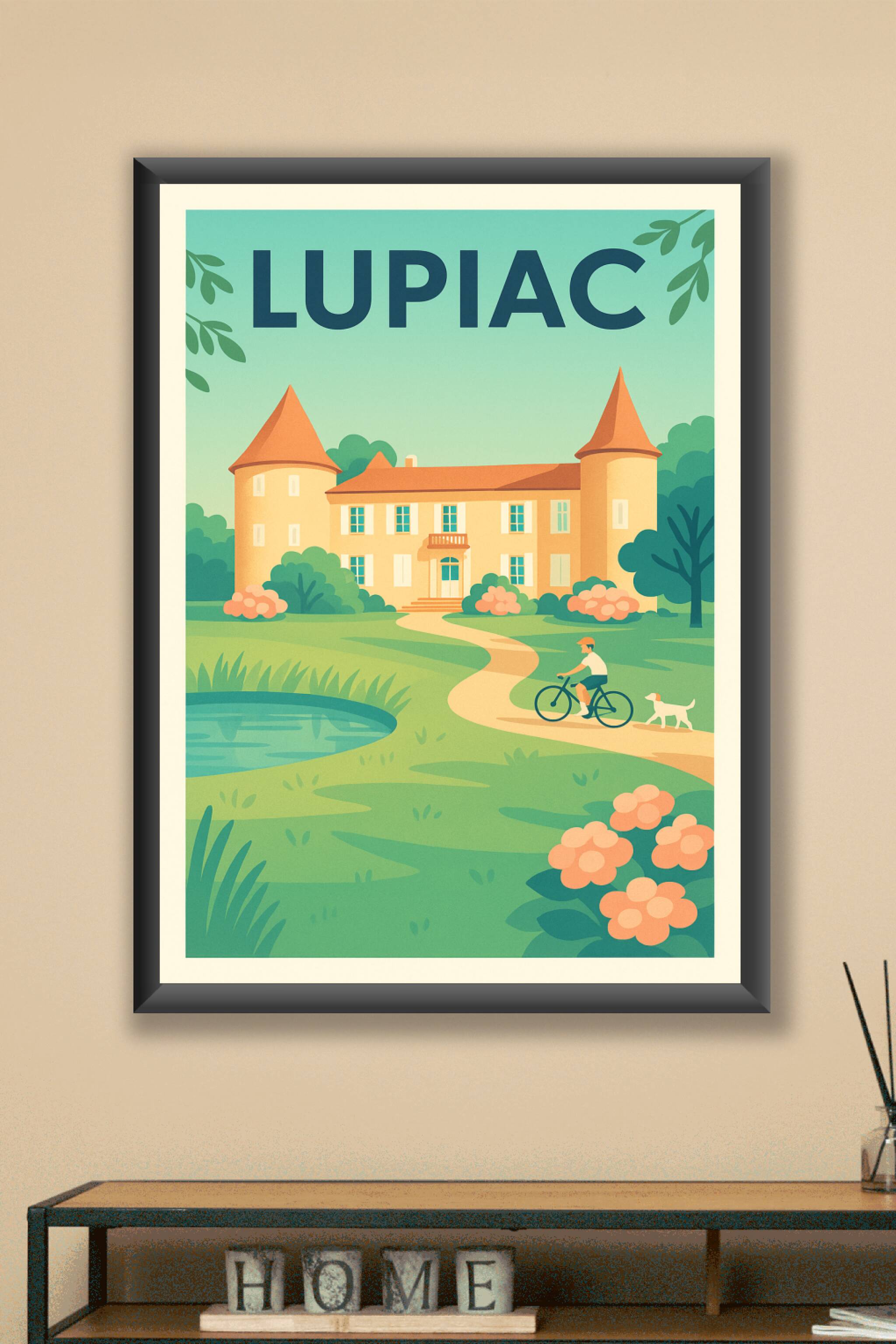 Affiche Lupiac — Charme et Sérénité en Gascogne · poster d'art de Lupiac