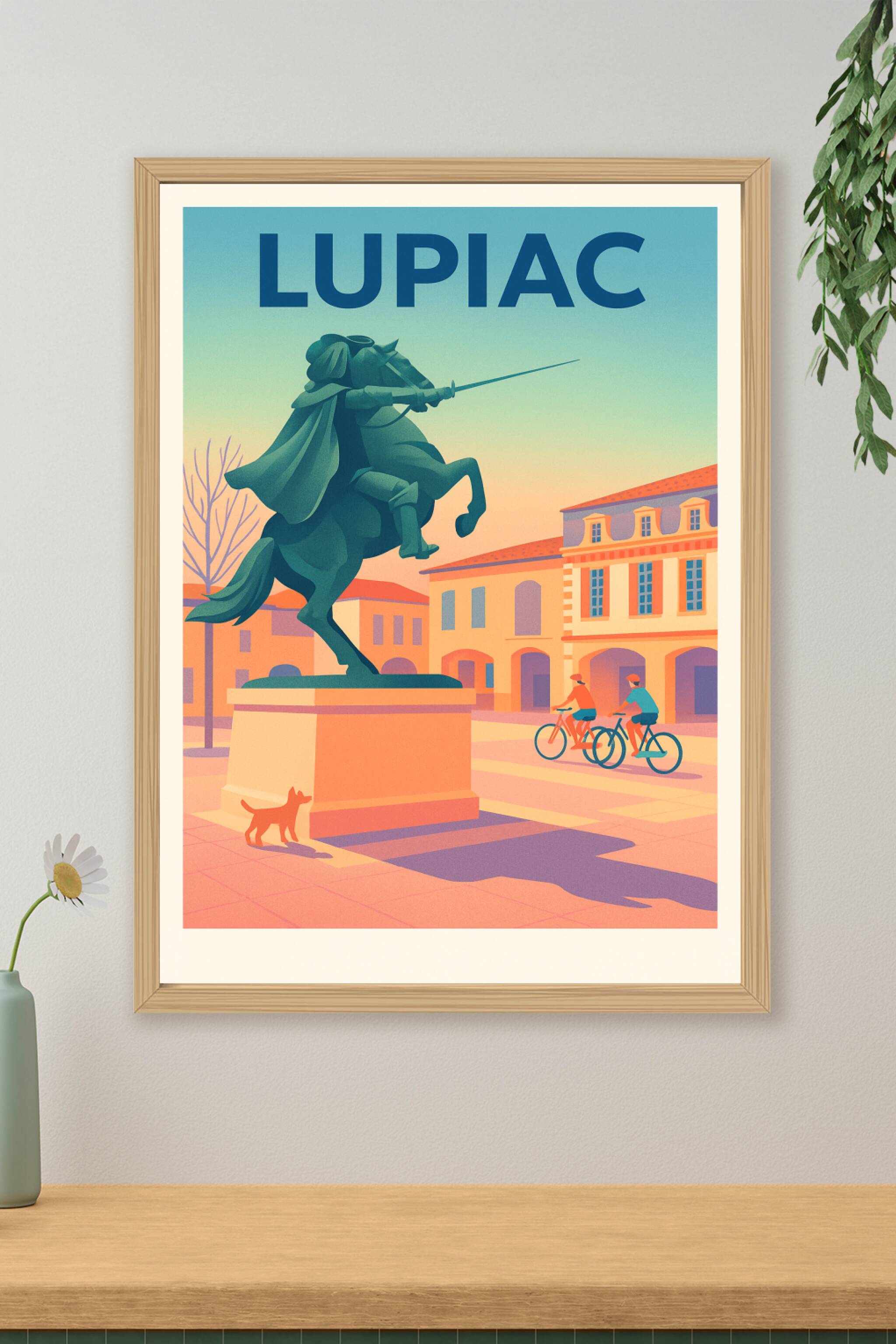 Affiche Lupiac — Charme et histoire au cœur du village · poster d'art de Lupiac