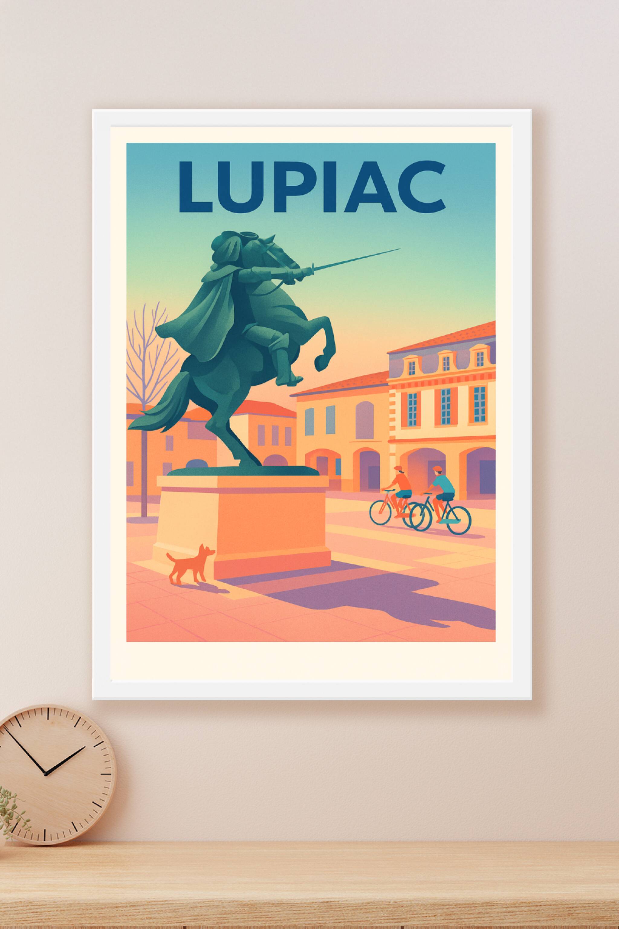 Affiche Lupiac — Charme et histoire au cœur du village · poster d'art de Lupiac