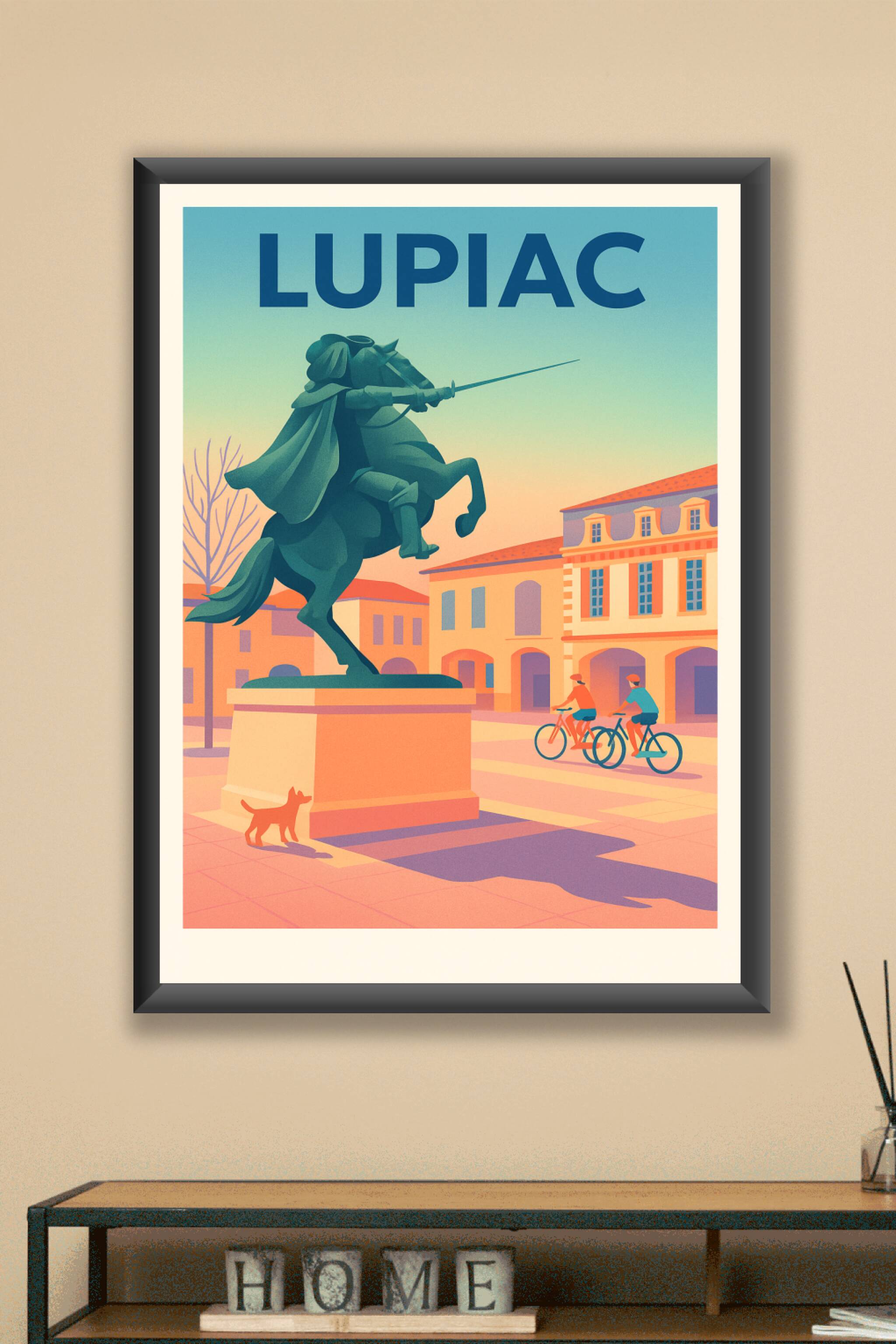 Affiche Lupiac — Charme et histoire au cœur du village · poster d'art de Lupiac