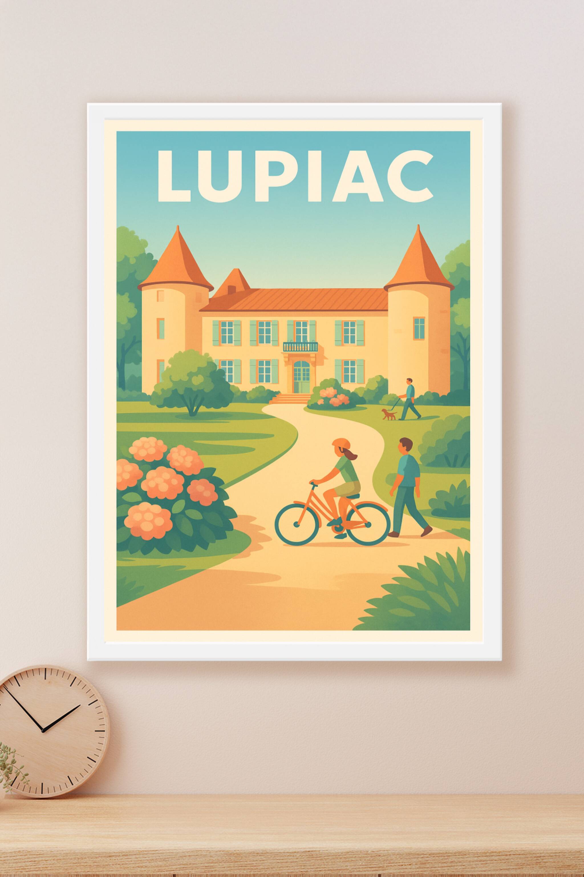 Affiche Lupiac — Escapade paisible au château · poster d'art de Lupiac