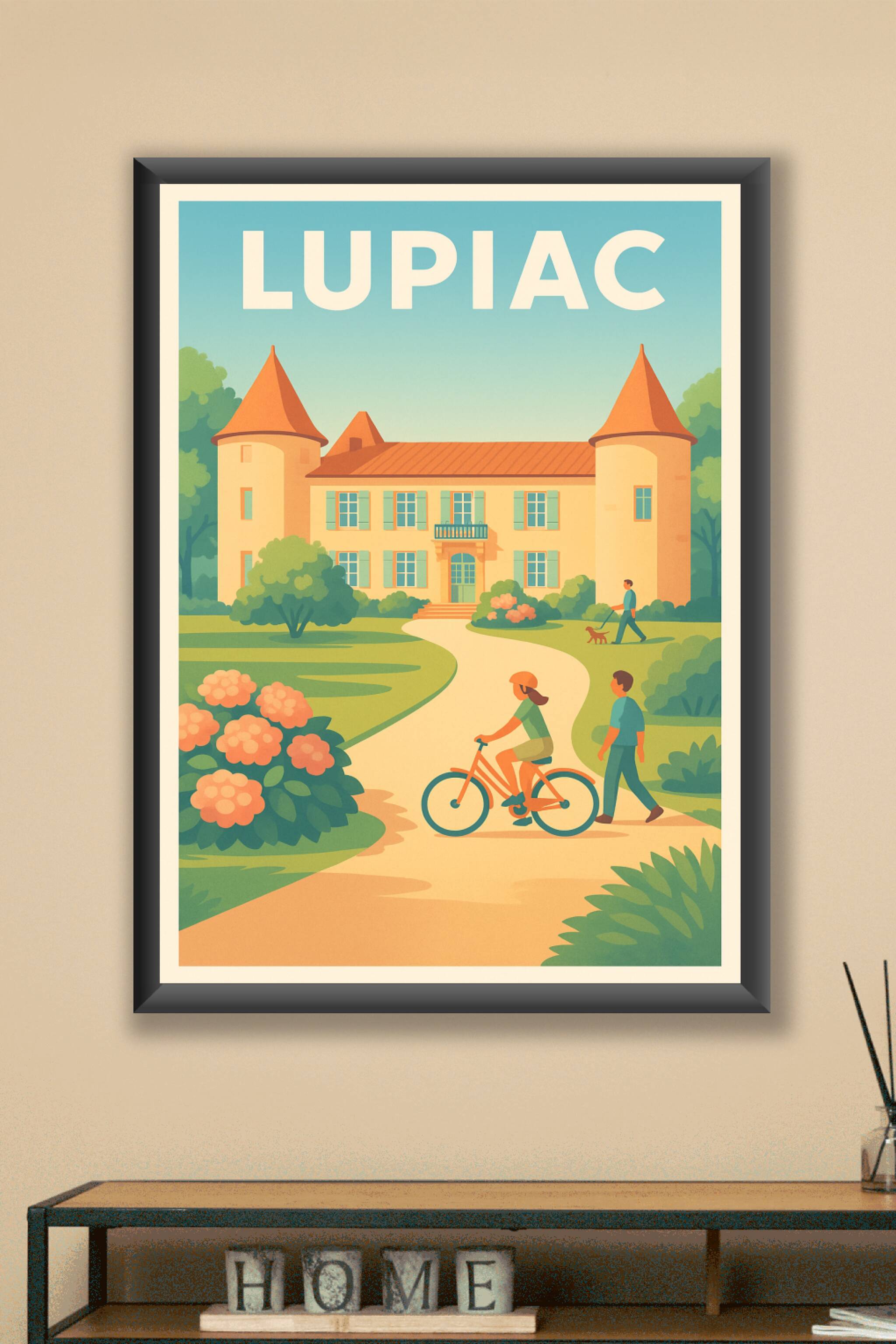 Affiche Lupiac — Escapade paisible au château · poster d'art de Lupiac
