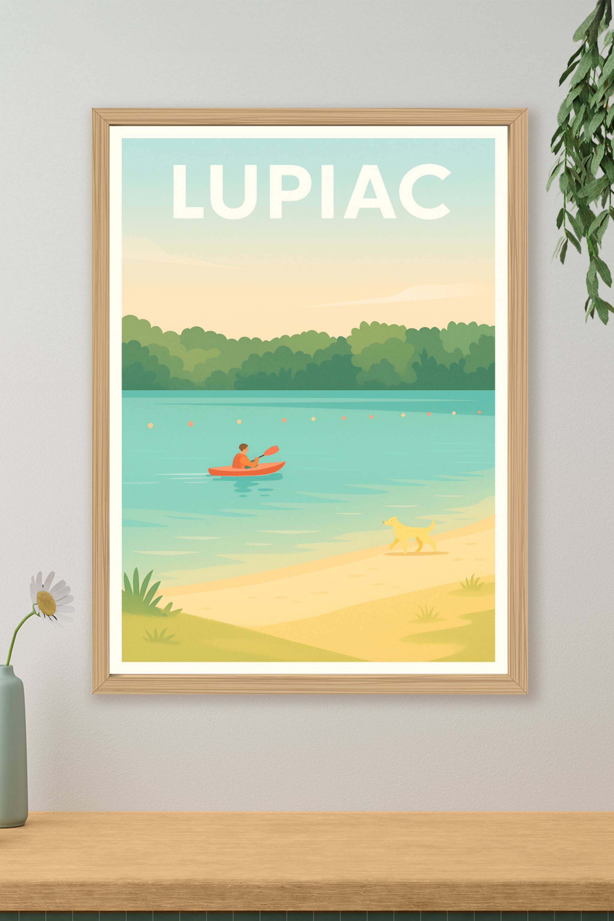 Affiche Lupiac — Tranquillité au bord de l'eau · poster d'art de Lupiac
