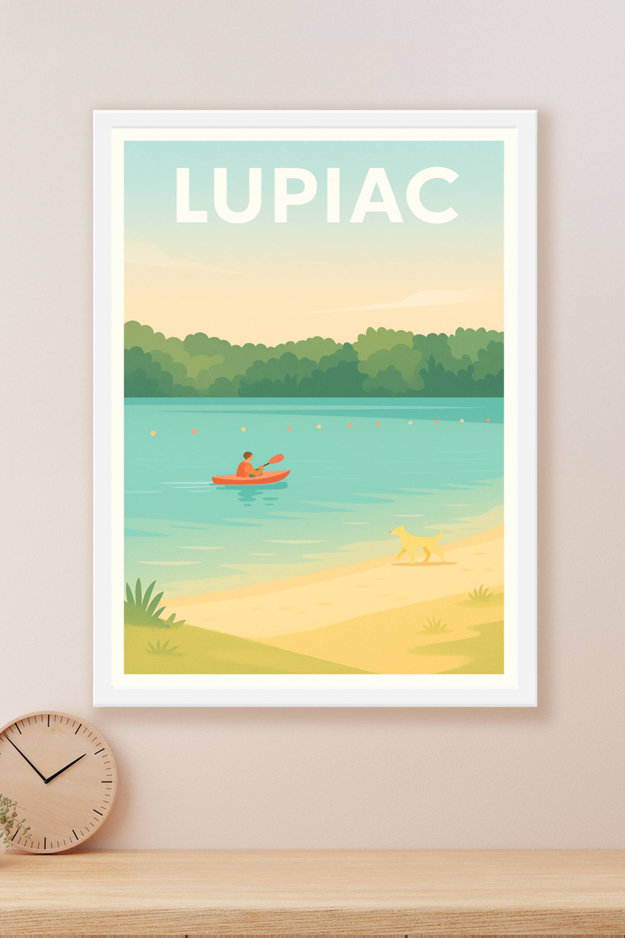 Affiche Lupiac — Tranquillité au bord de l'eau · poster d'art de Lupiac