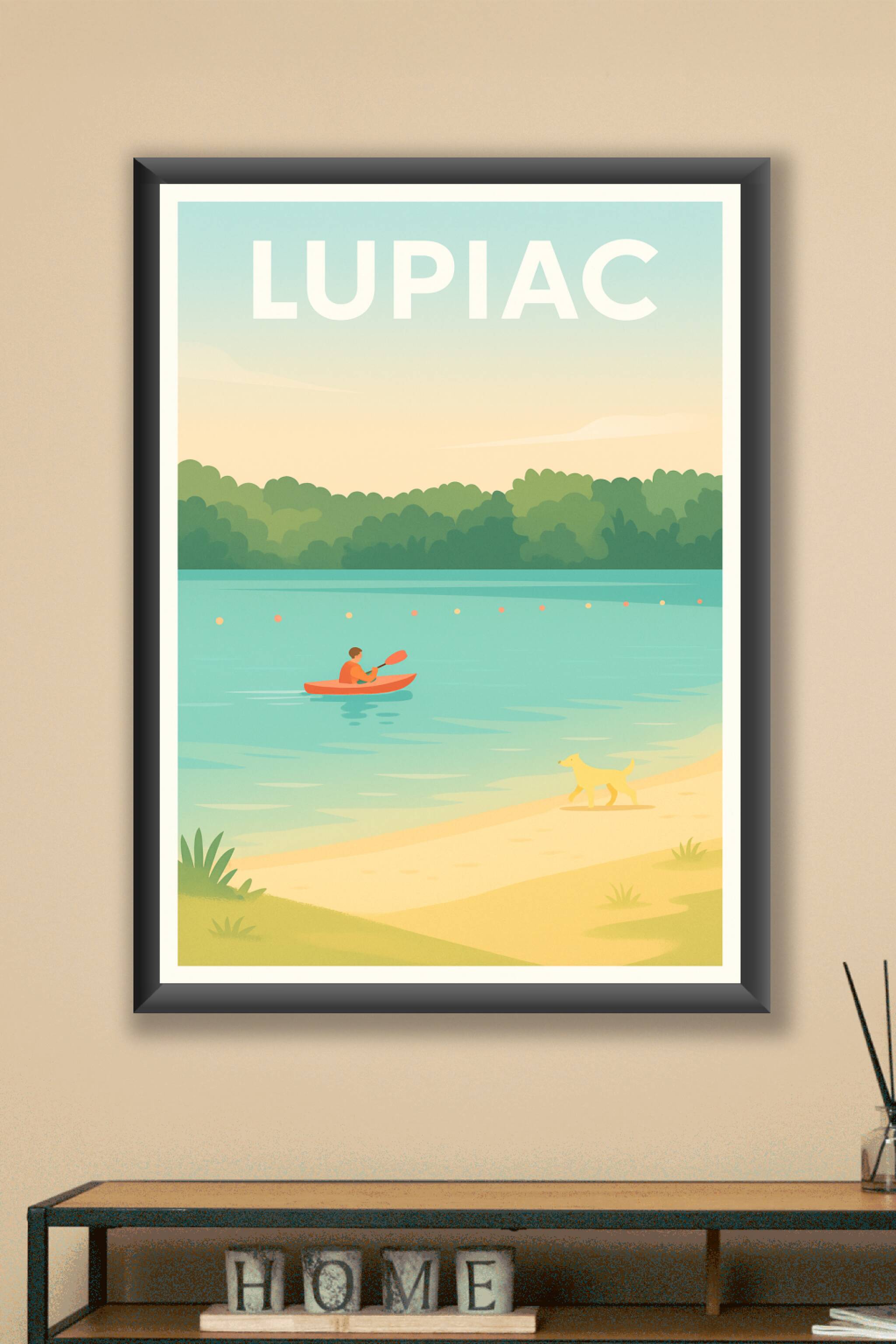 Affiche Lupiac — Tranquillité au bord de l'eau · poster d'art de Lupiac