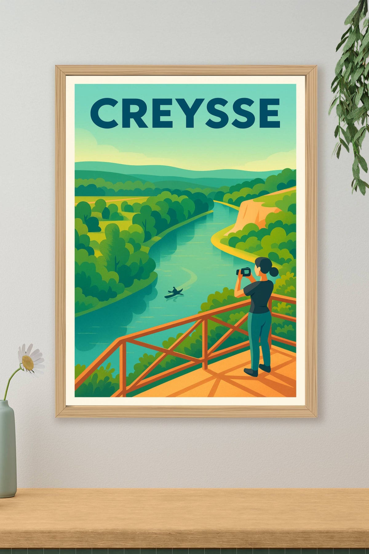 Affiche Creysse — Un panorama naturel à couper le souffle · poster d'art de Creysse