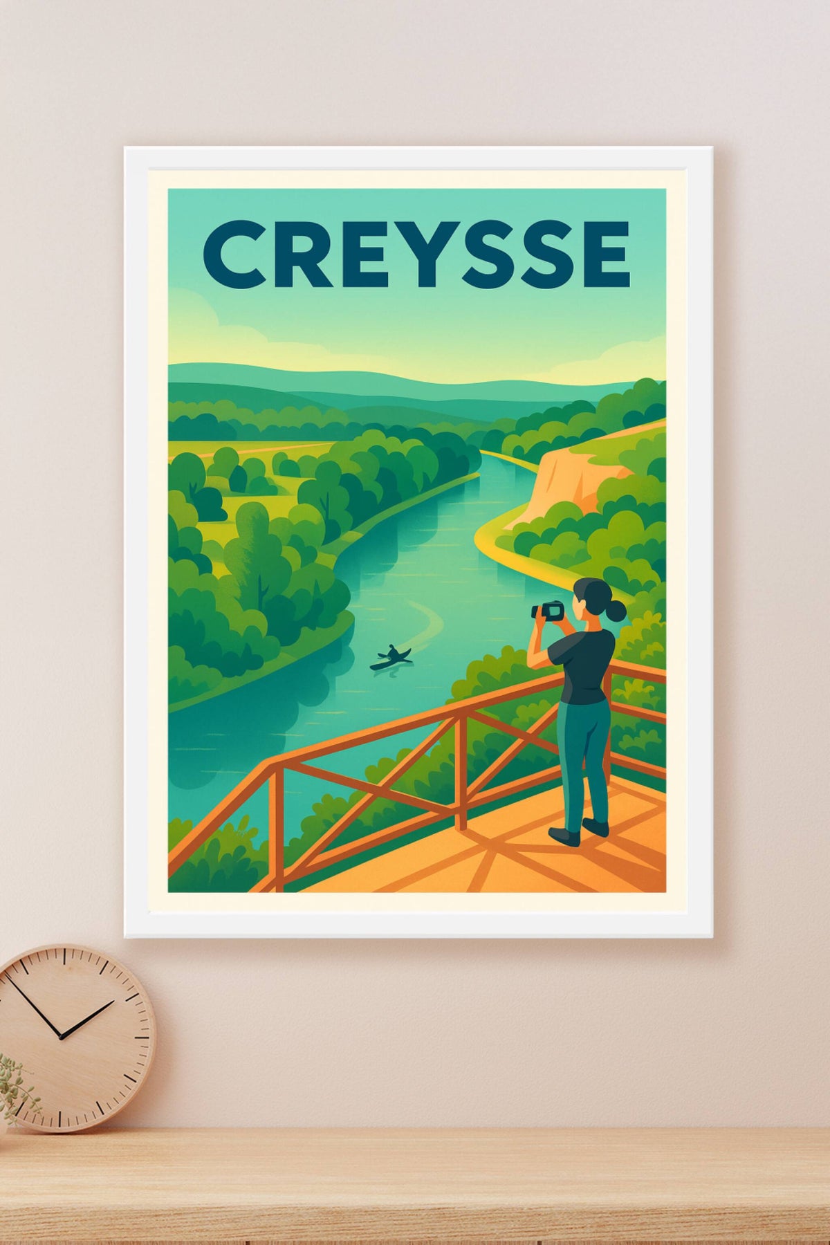 Affiche Creysse — Un panorama naturel à couper le souffle · poster d'art de Creysse