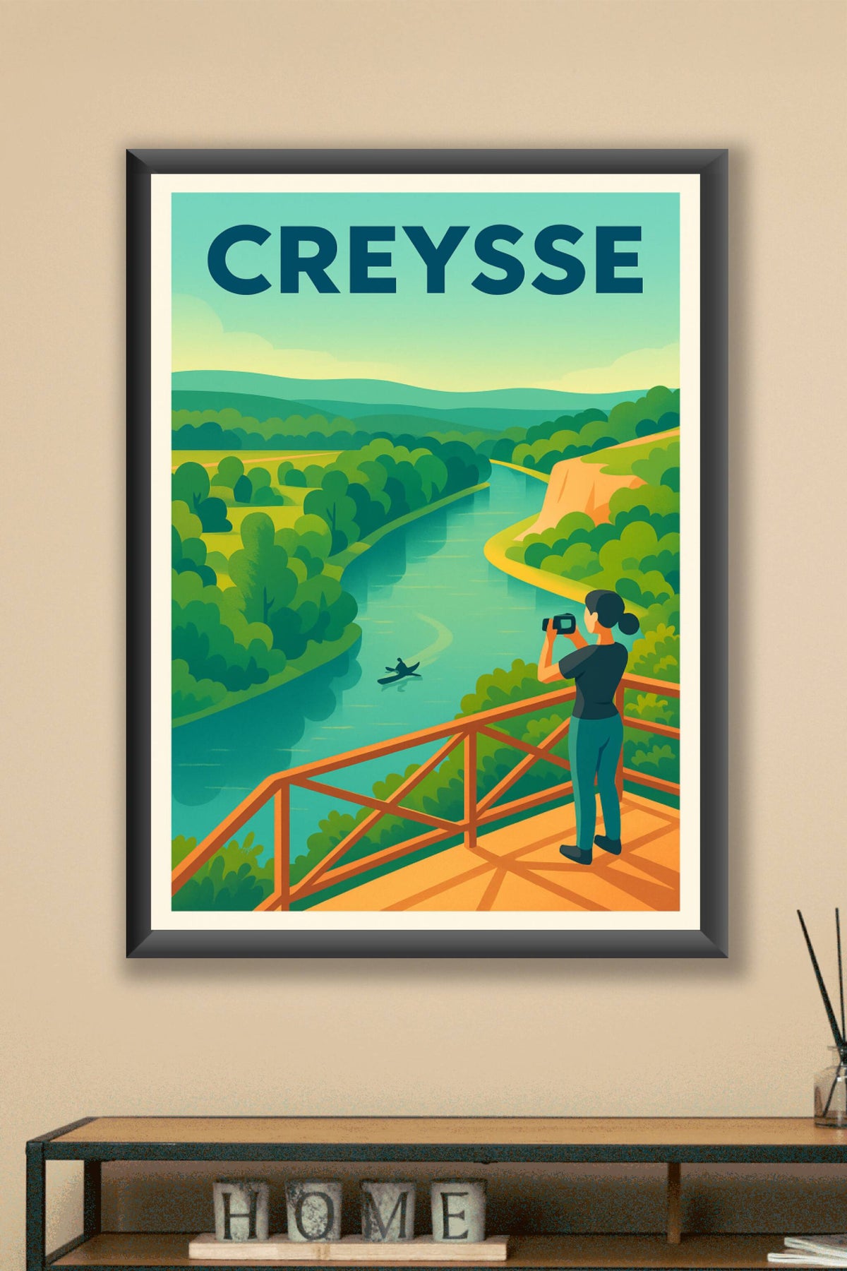 Affiche Creysse — Un panorama naturel à couper le souffle · poster d'art de Creysse