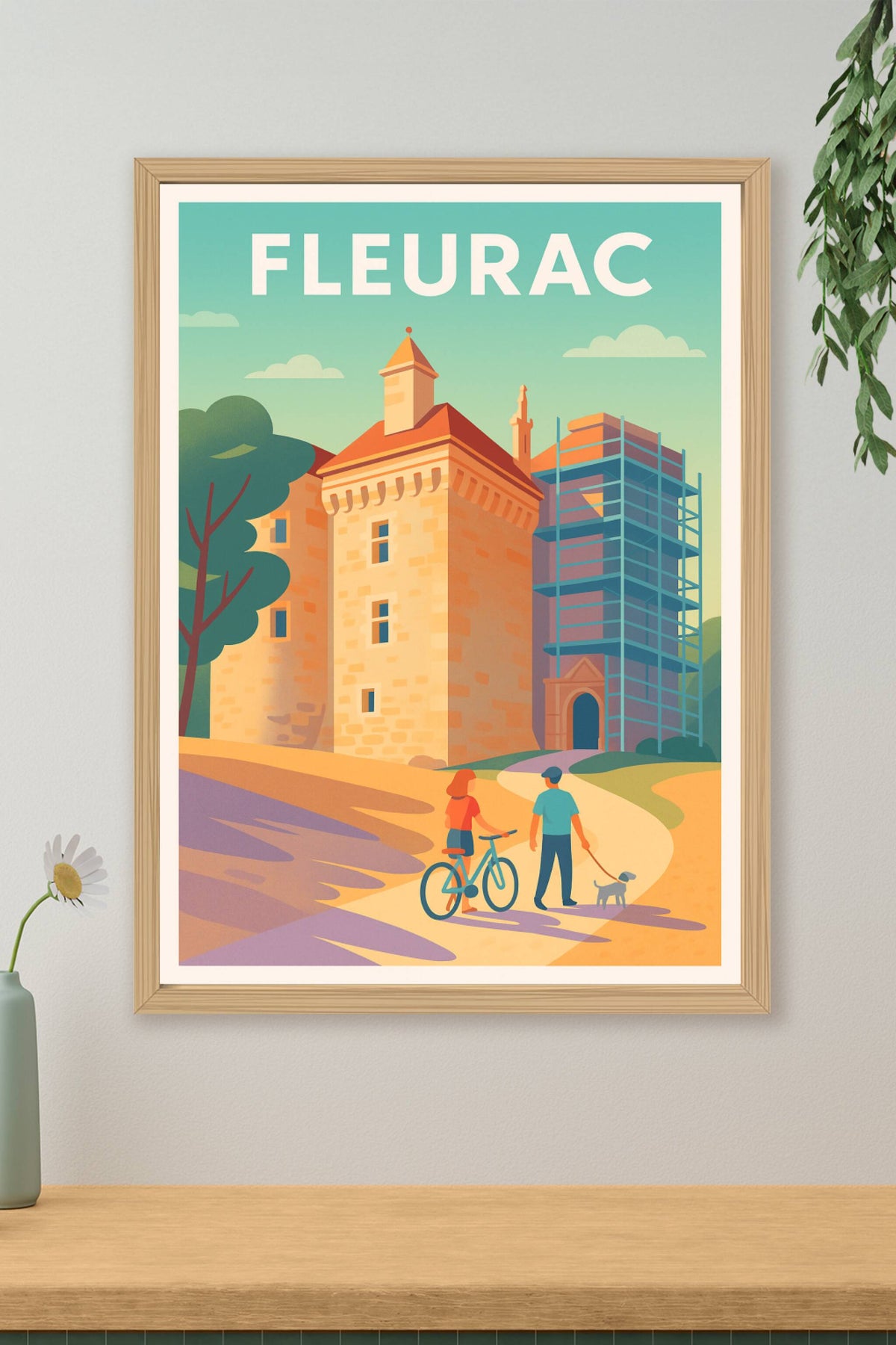 Affiche Fleurac — Charme historique et douceur de vivre · poster d'art de Fleurac