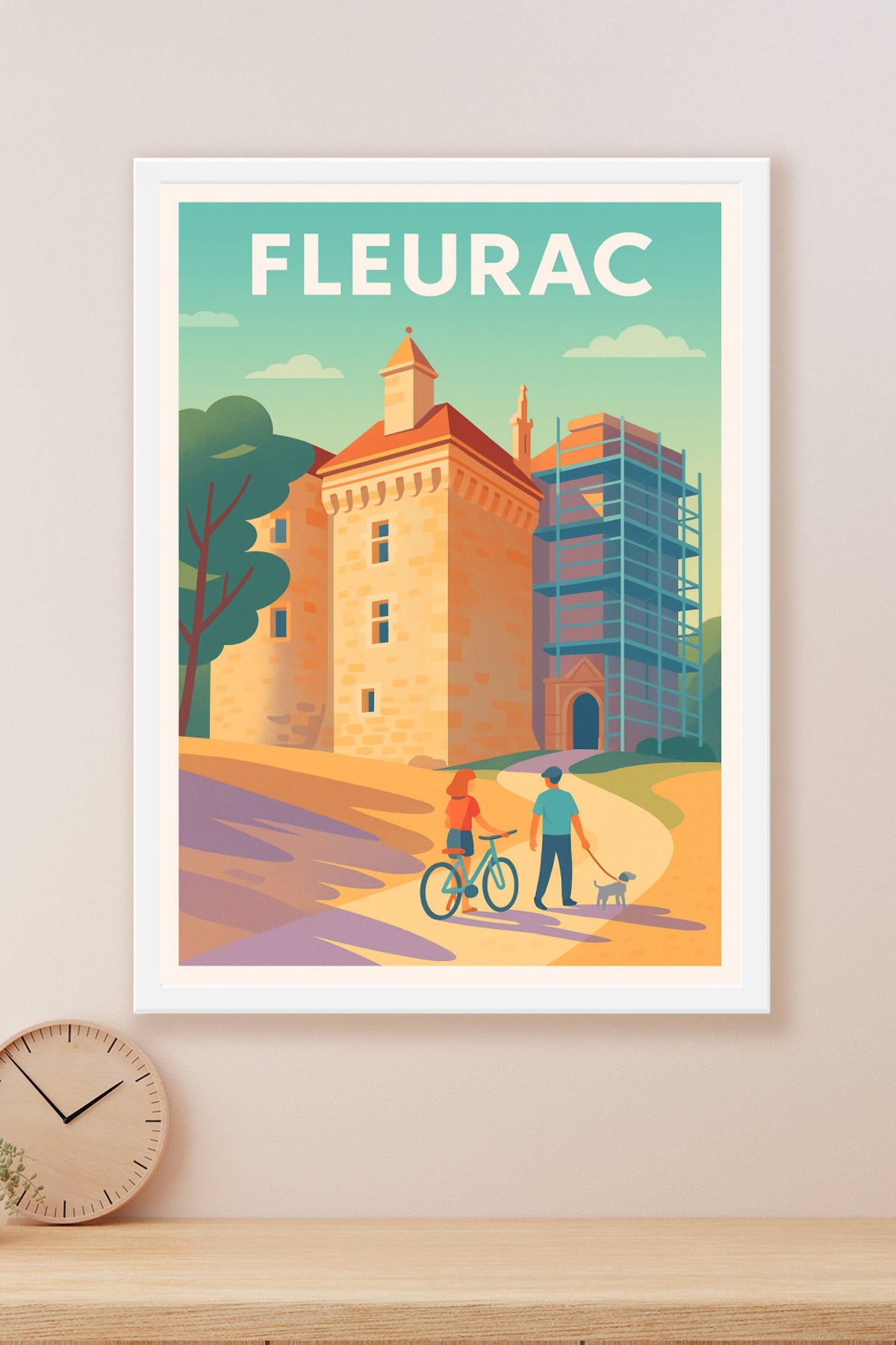 Affiche Fleurac — Charme historique et douceur de vivre · poster d'art de Fleurac