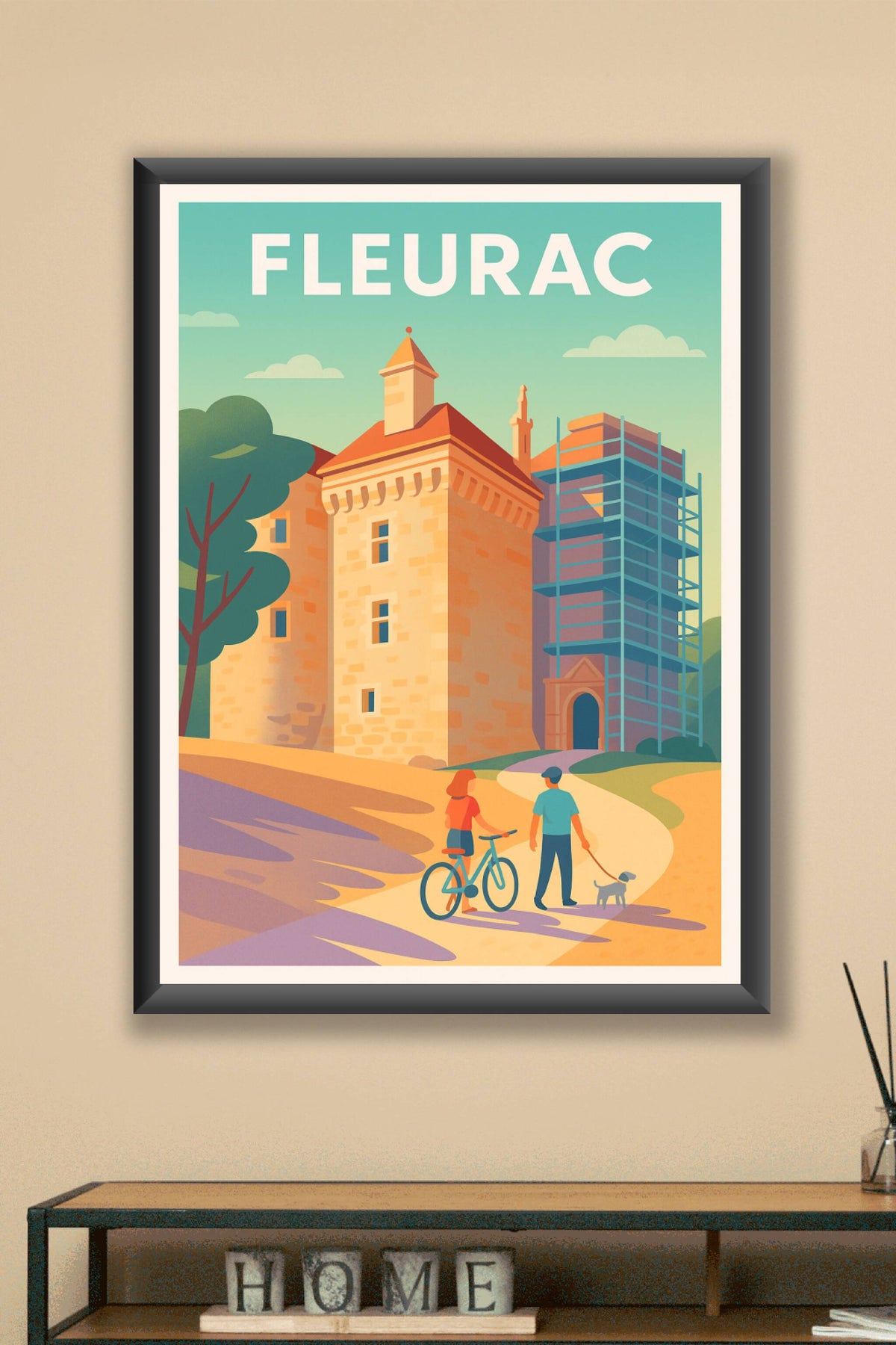 Affiche Fleurac — Charme historique et douceur de vivre · poster d'art de Fleurac