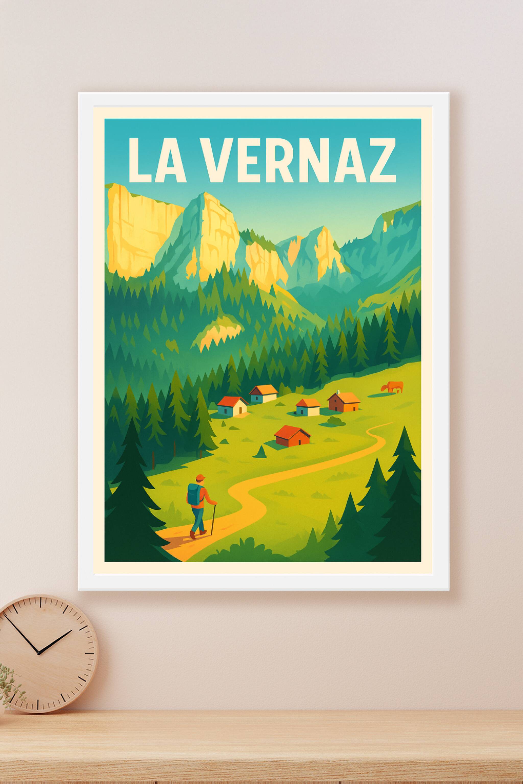 Affiche La Vernaz — Escapade nature en montagne · poster d'art de La Vernaz