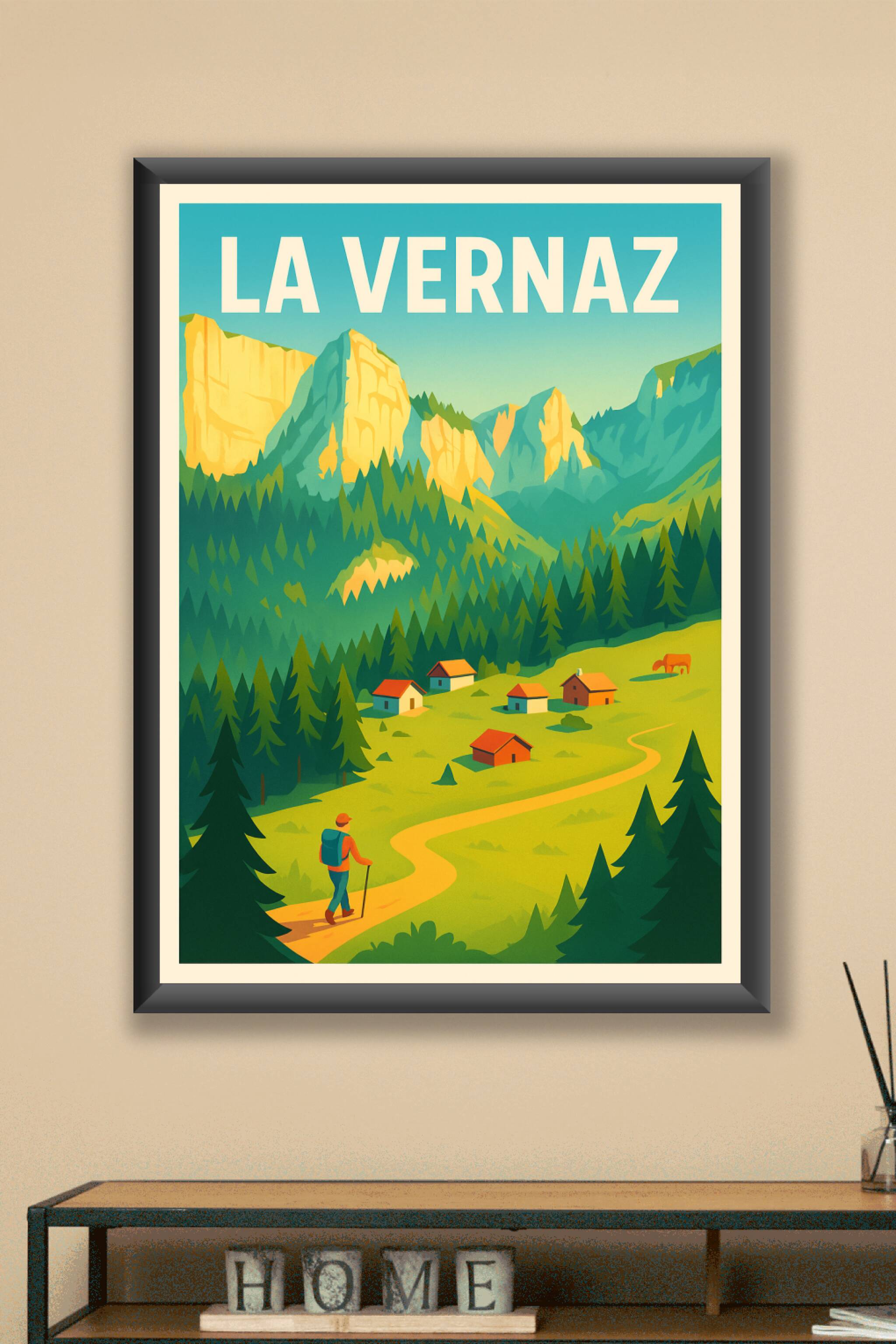 Affiche La Vernaz — Escapade nature en montagne · poster d'art de La Vernaz