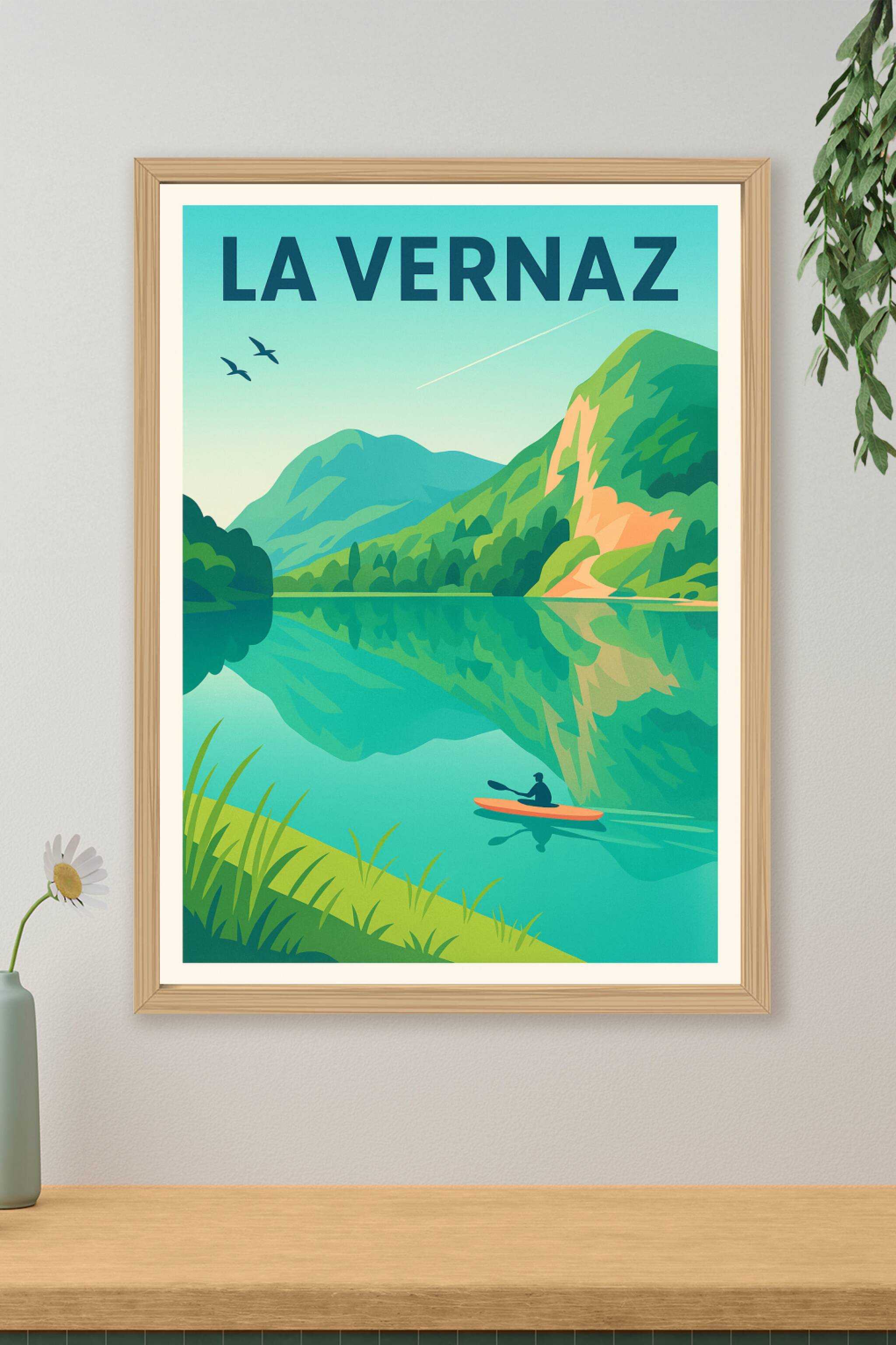 Affiche de La Vernaz - Tranquillité sur le lac alpin