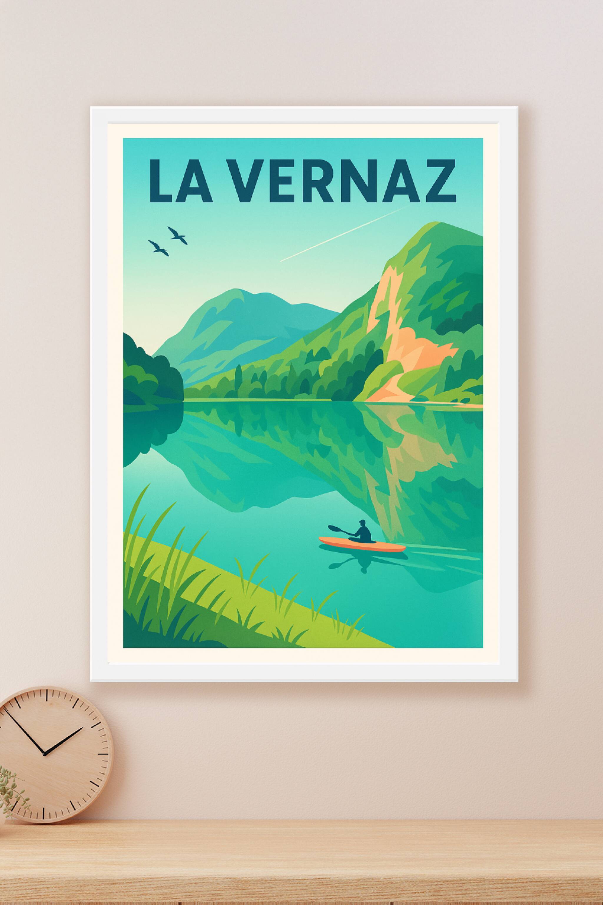 Affiche La Vernaz — Tranquillité sur le lac alpin · poster d'art de La Vernaz