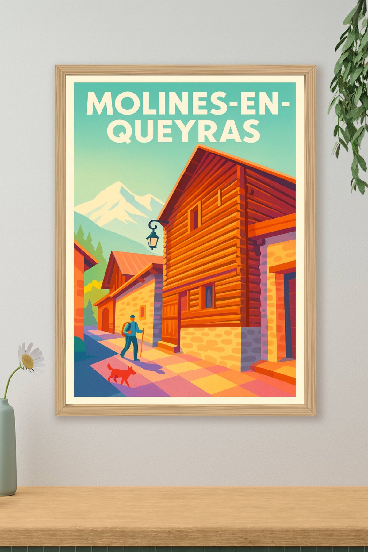 Affiche Molines-en-Queyras — Charme Authentique des Alpes · poster d'art de Molines-en-Queyras