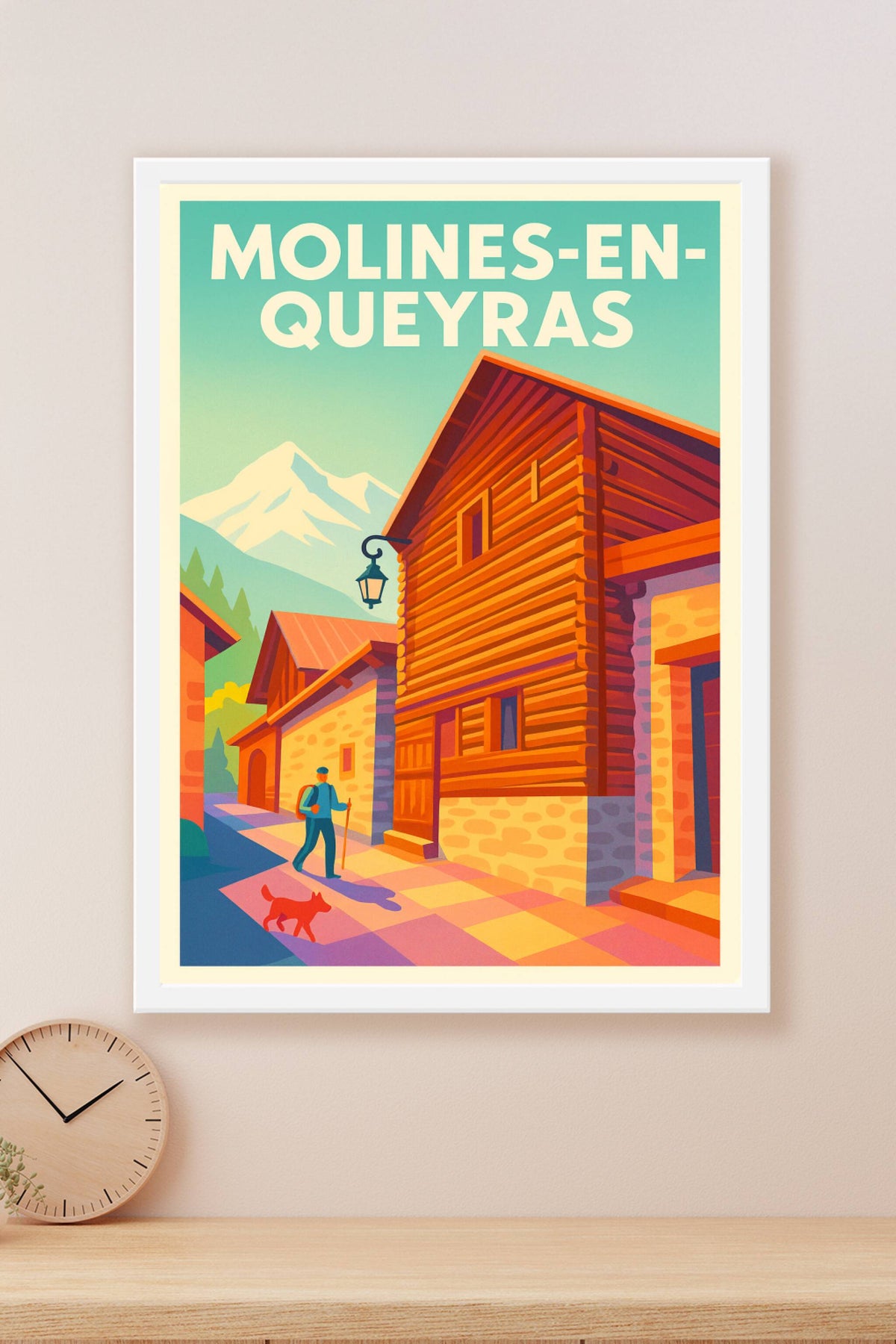 Affiche Molines-en-Queyras — Charme Authentique des Alpes · poster d'art de Molines-en-Queyras