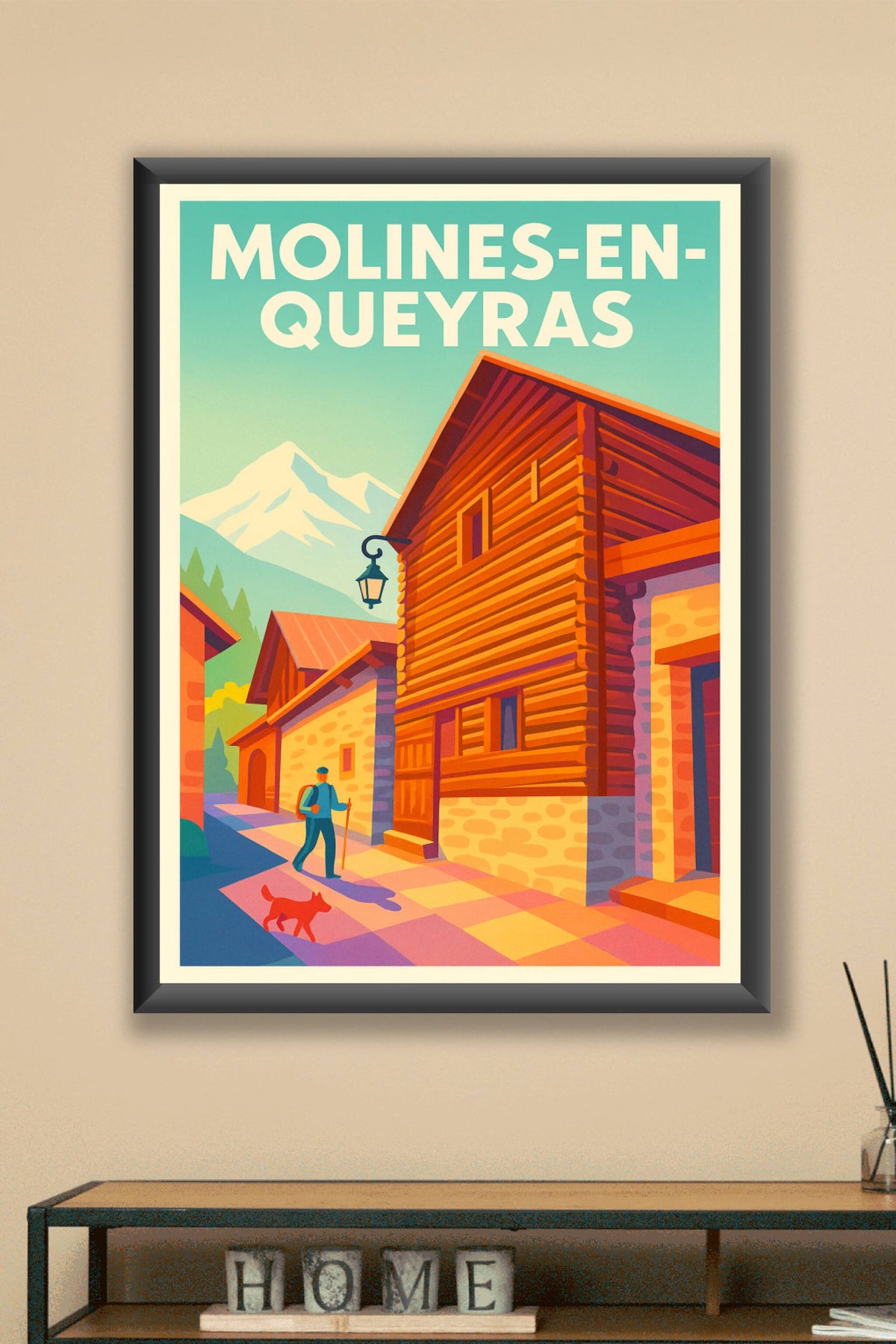 Affiche Molines-en-Queyras — Charme Authentique des Alpes · poster d'art de Molines-en-Queyras