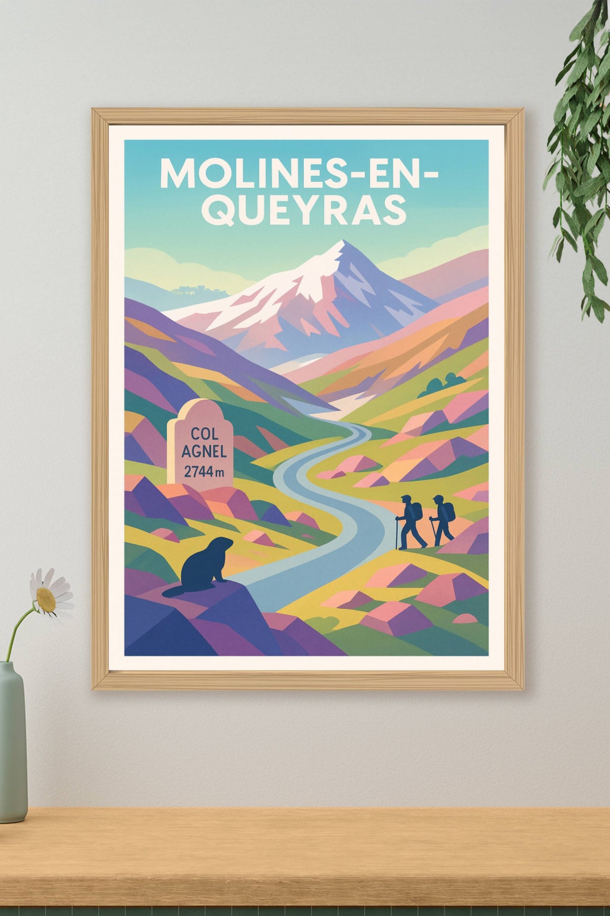 Affiche Molines-en-Queyras — Évasion et nature à haute altitude · poster d'art de Molines-en-Queyras