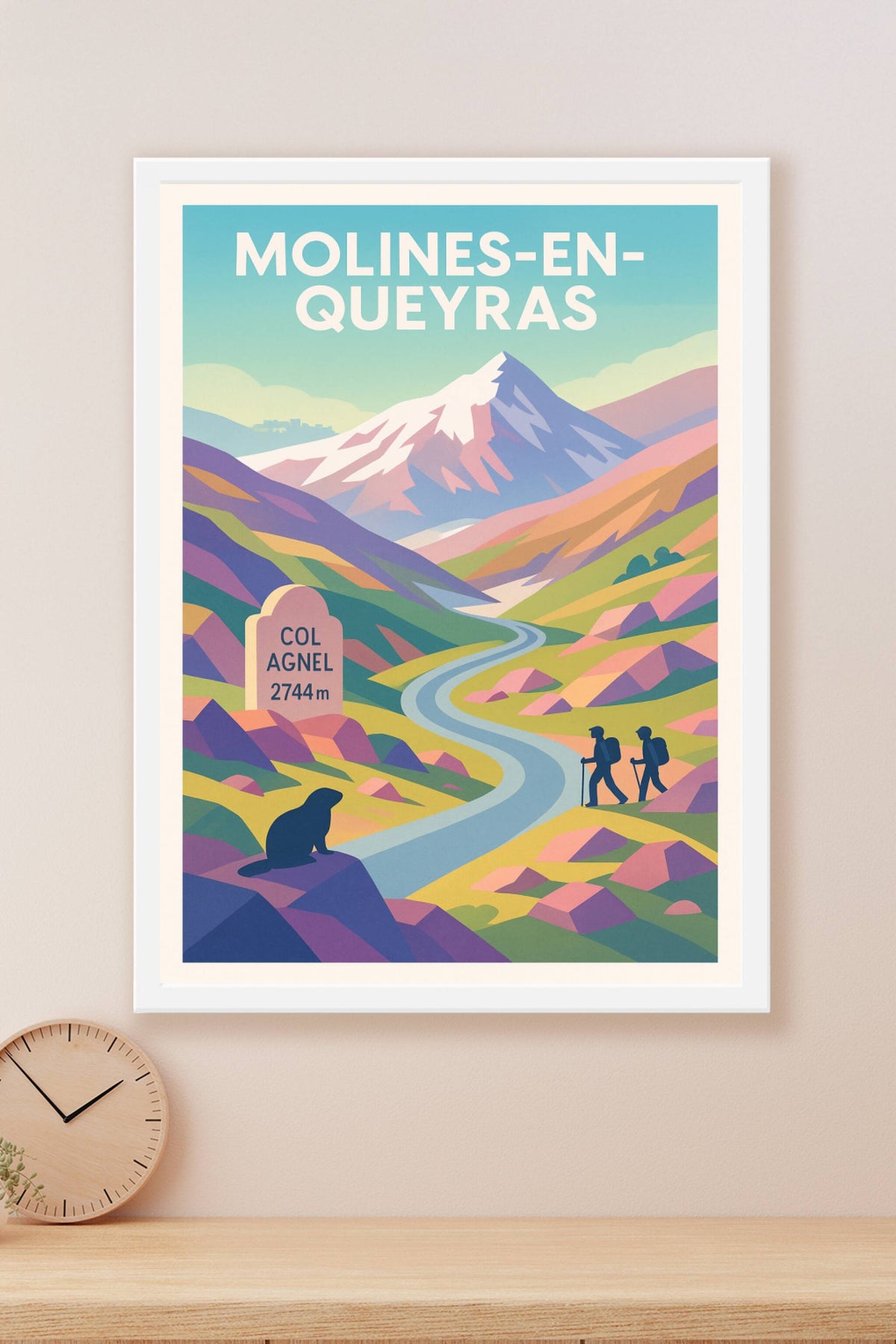 Affiche Molines-en-Queyras — Évasion et nature à haute altitude · poster d'art de Molines-en-Queyras