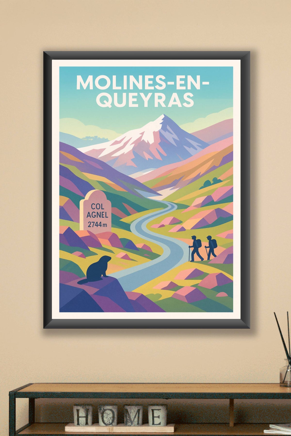 Affiche Molines-en-Queyras — Évasion et nature à haute altitude · poster d'art de Molines-en-Queyras