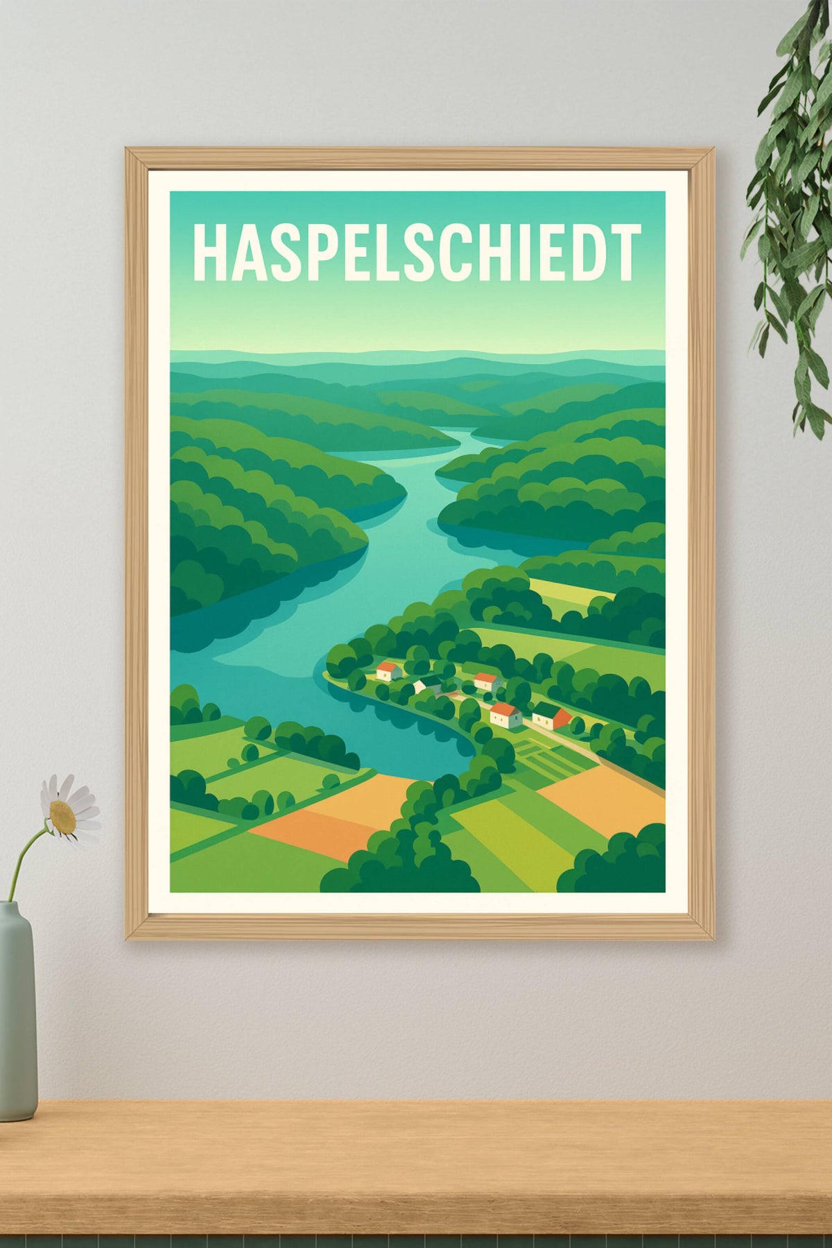 Affiche Haspelschiedt — Harmonie naturelle en Vallée verte · poster d'art de Haspelschiedt