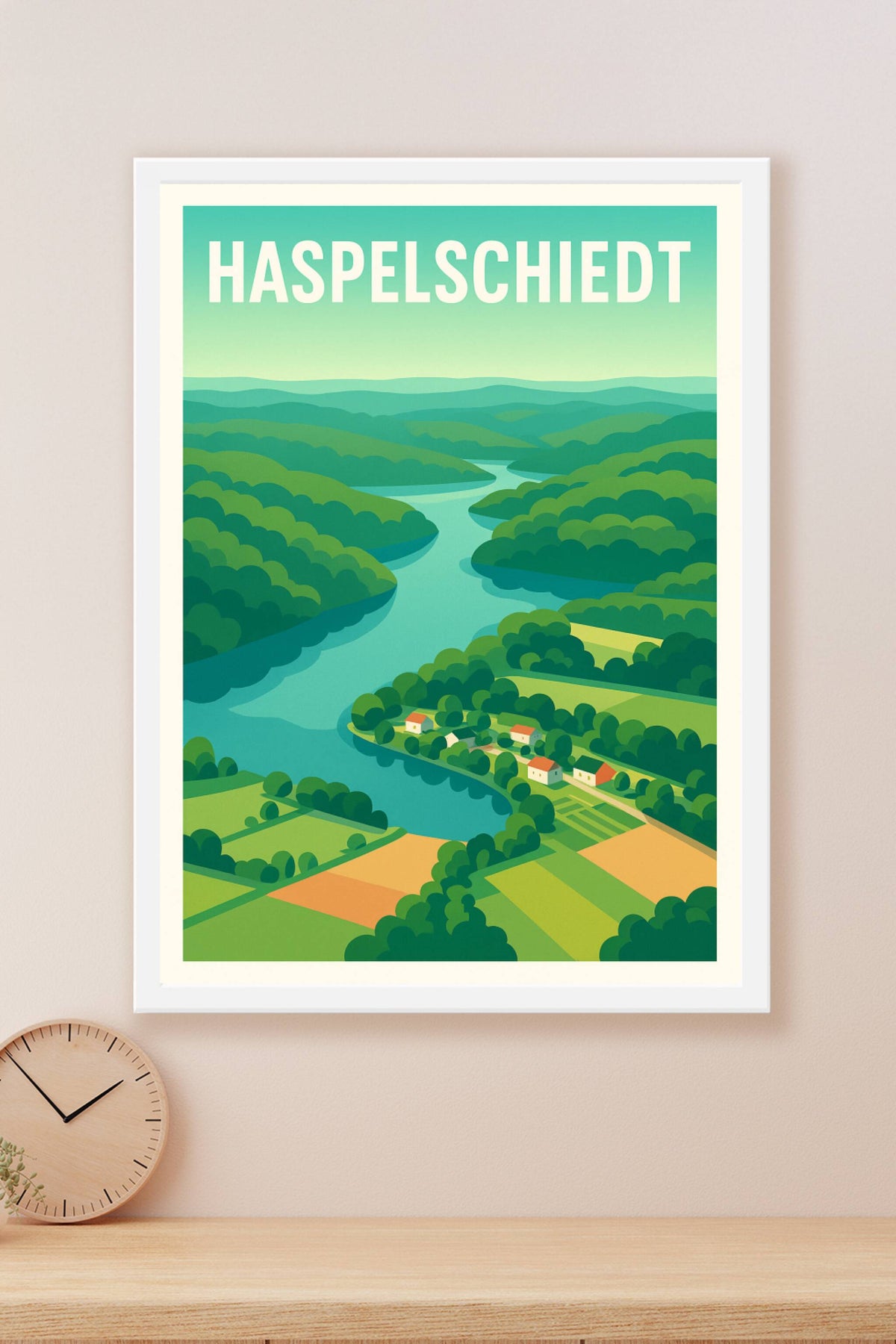 Affiche Haspelschiedt — Harmonie naturelle en Vallée verte · poster d'art de Haspelschiedt