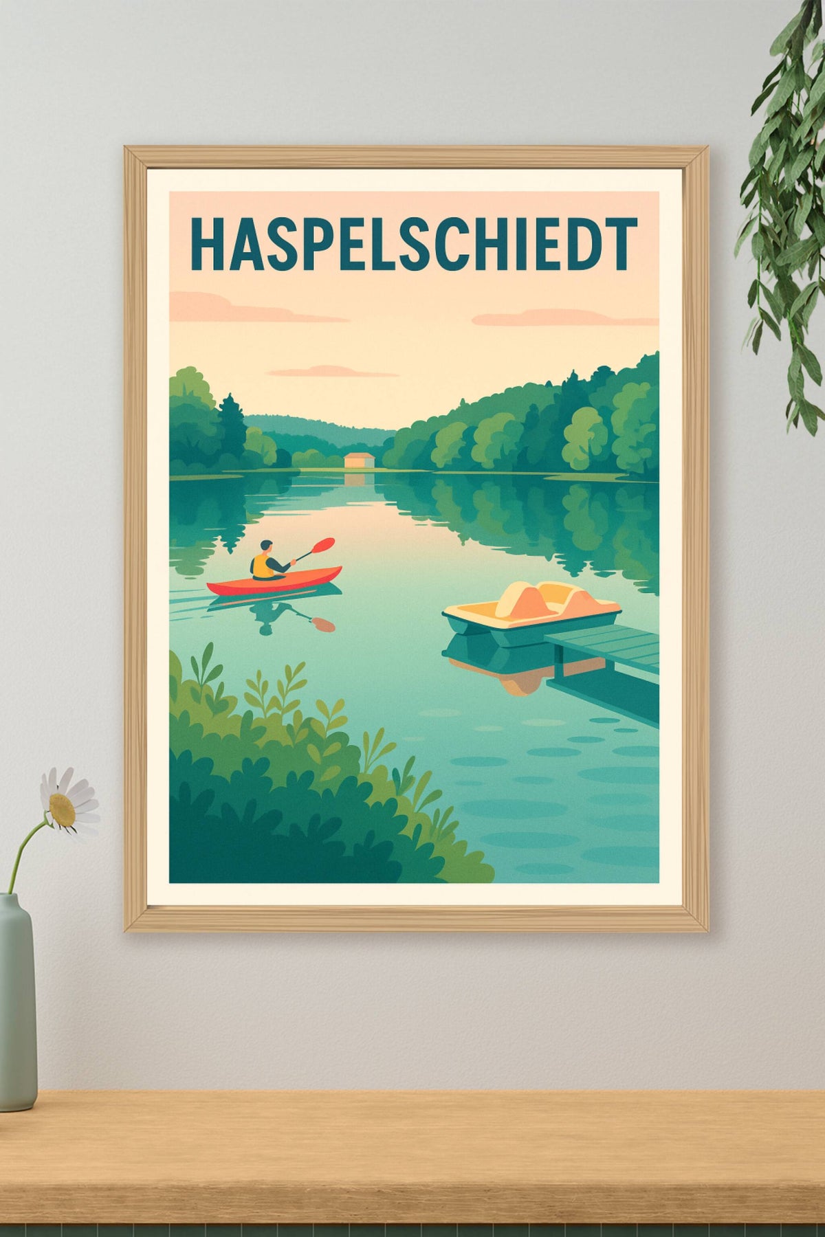 Affiche Haspelschiedt — Évasion nautique paisible · poster d'art de Haspelschiedt