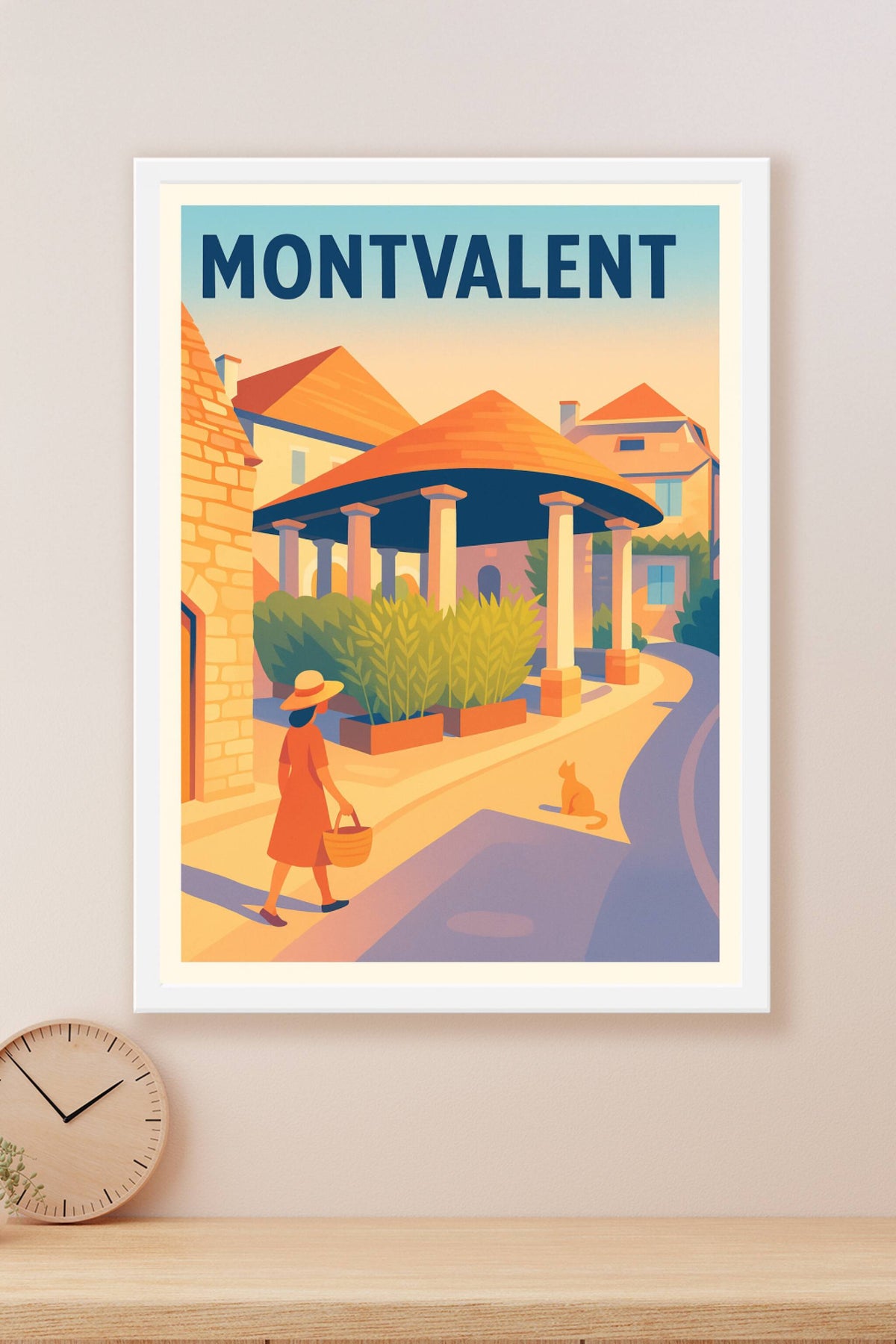 Affiche Montvalent — Charme et douceur dans le village · poster d'art de Montvalent