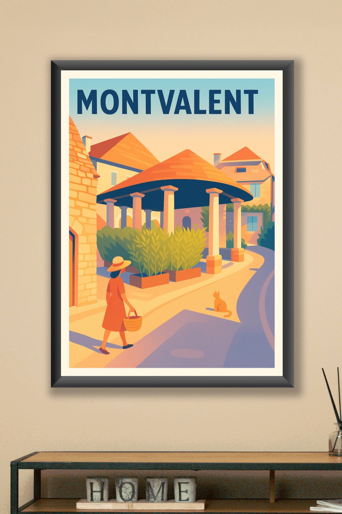 Affiche Montvalent — Charme et douceur dans le village · poster d'art de Montvalent