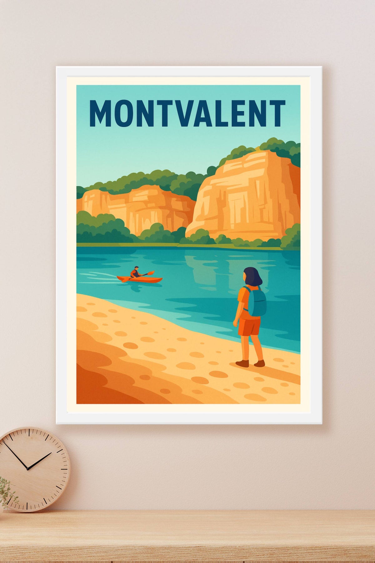 Affiche Montvalent — Échappée nature au bord de l'eau · poster d'art de Montvalent