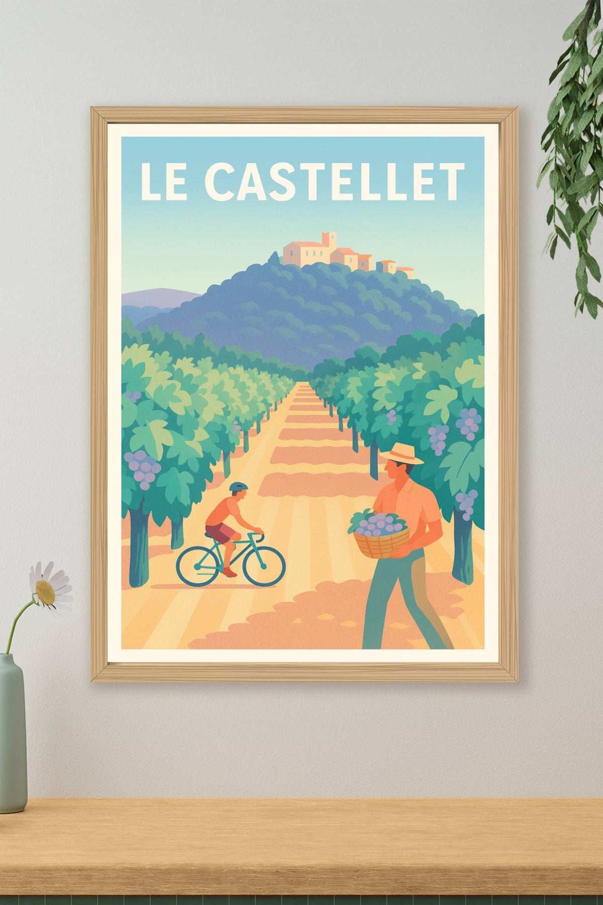 Affiche Le Castellet — L'Art de Vivre au Cœur des Vignes · poster d'art de Le Castellet