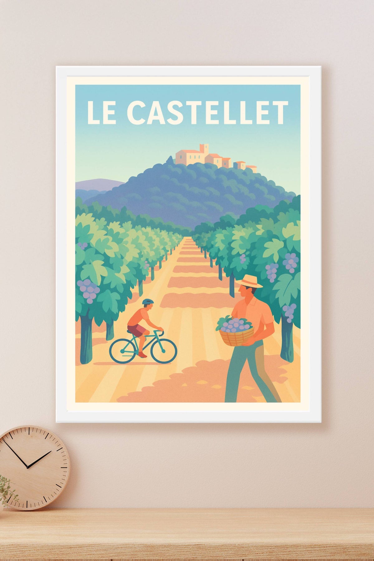 Affiche Le Castellet — L'Art de Vivre au Cœur des Vignes · poster d'art de Le Castellet