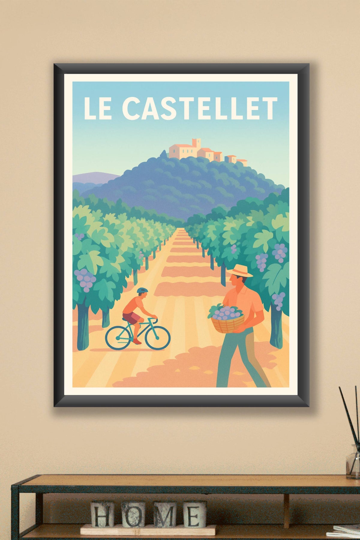 Affiche Le Castellet — L'Art de Vivre au Cœur des Vignes · poster d'art de Le Castellet