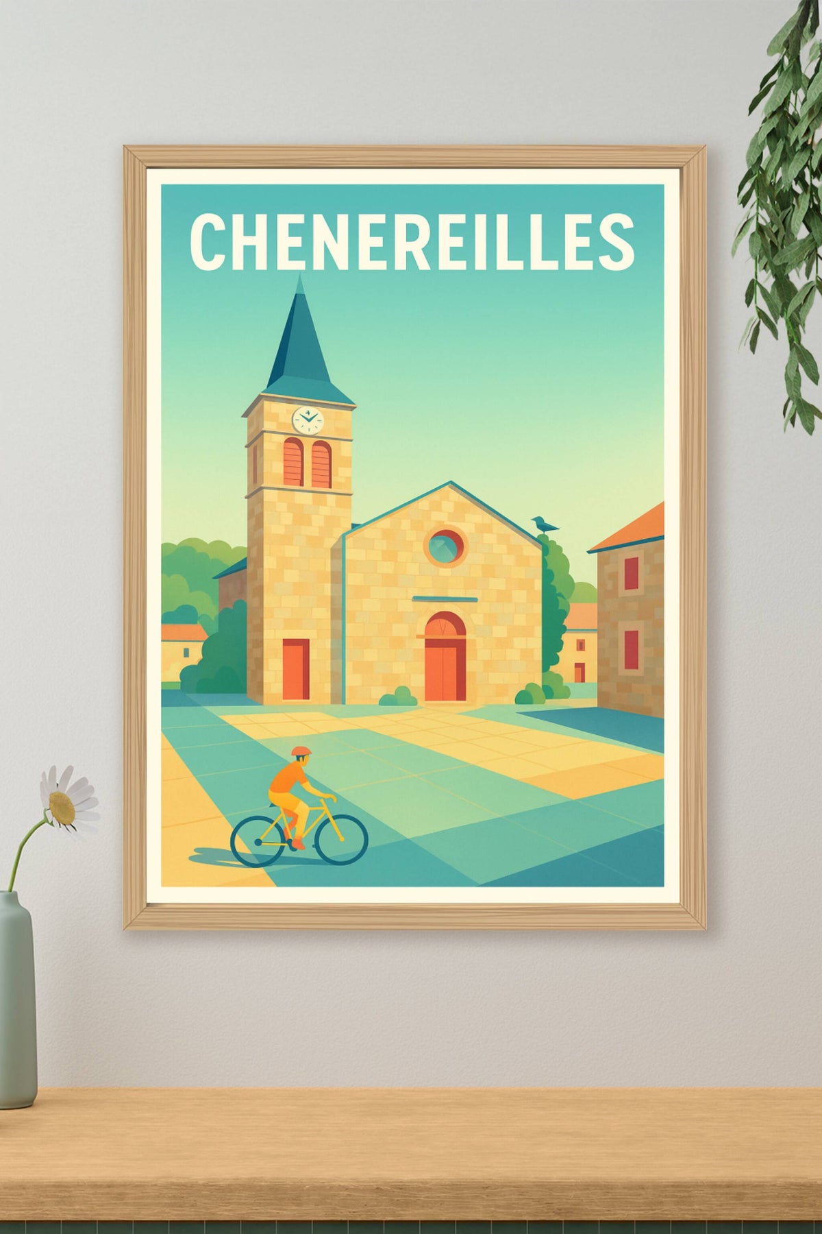 Affiche Cheneireilles — Charme et sérénité au cœur du village · poster d'art de Cheneireilles