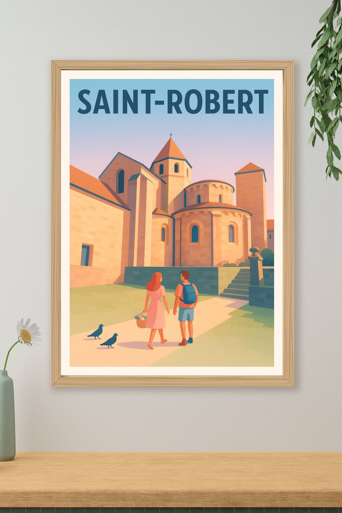 Affiche Saint-Robert — Charme historique au cœur de la cité · poster d'art de Saint-Robert