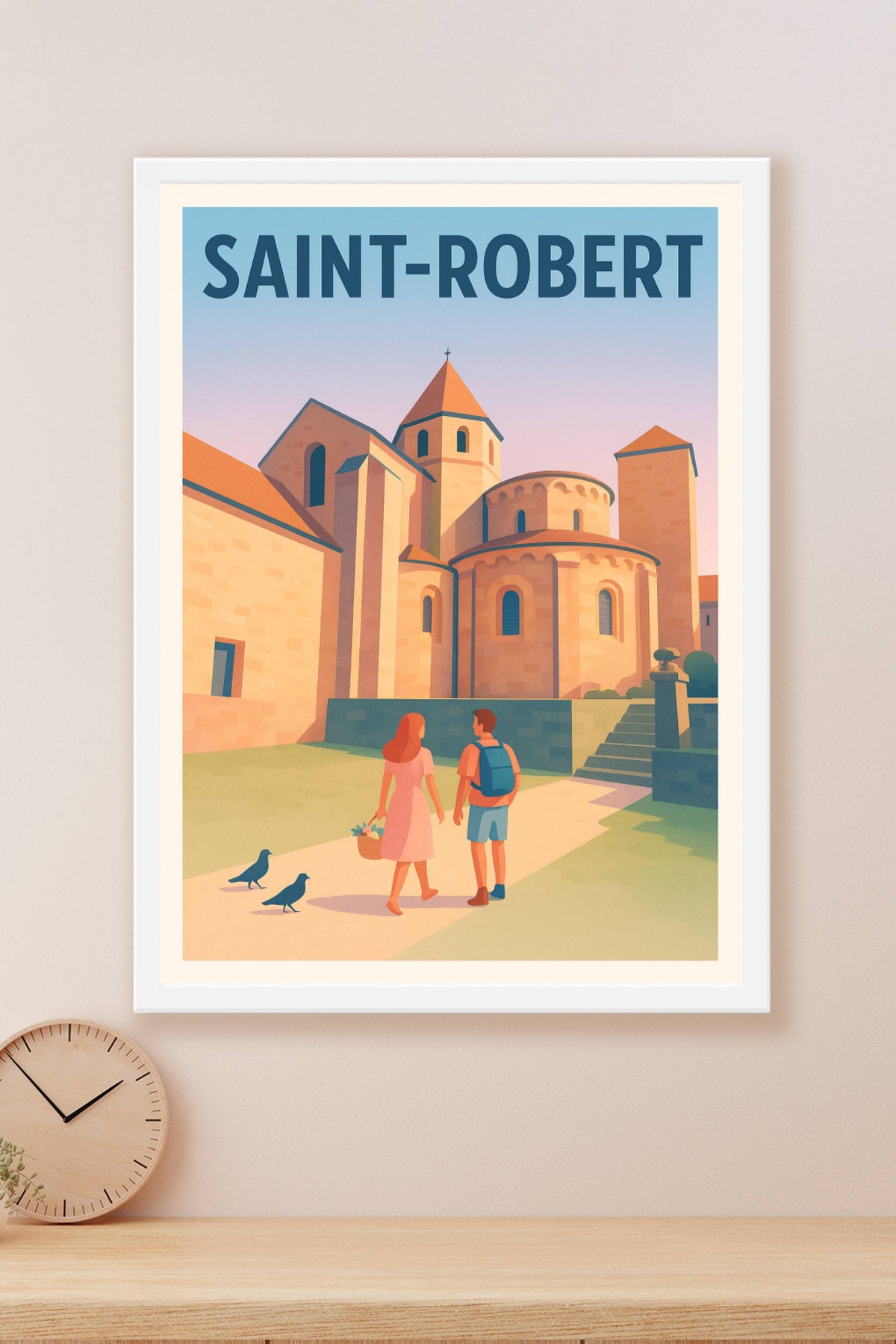 Affiche Saint-Robert — Charme historique au cœur de la cité · poster d'art de Saint-Robert