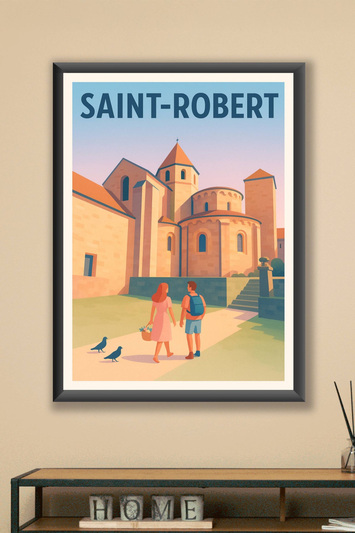 Affiche Saint-Robert — Charme historique au cœur de la cité · poster d'art de Saint-Robert