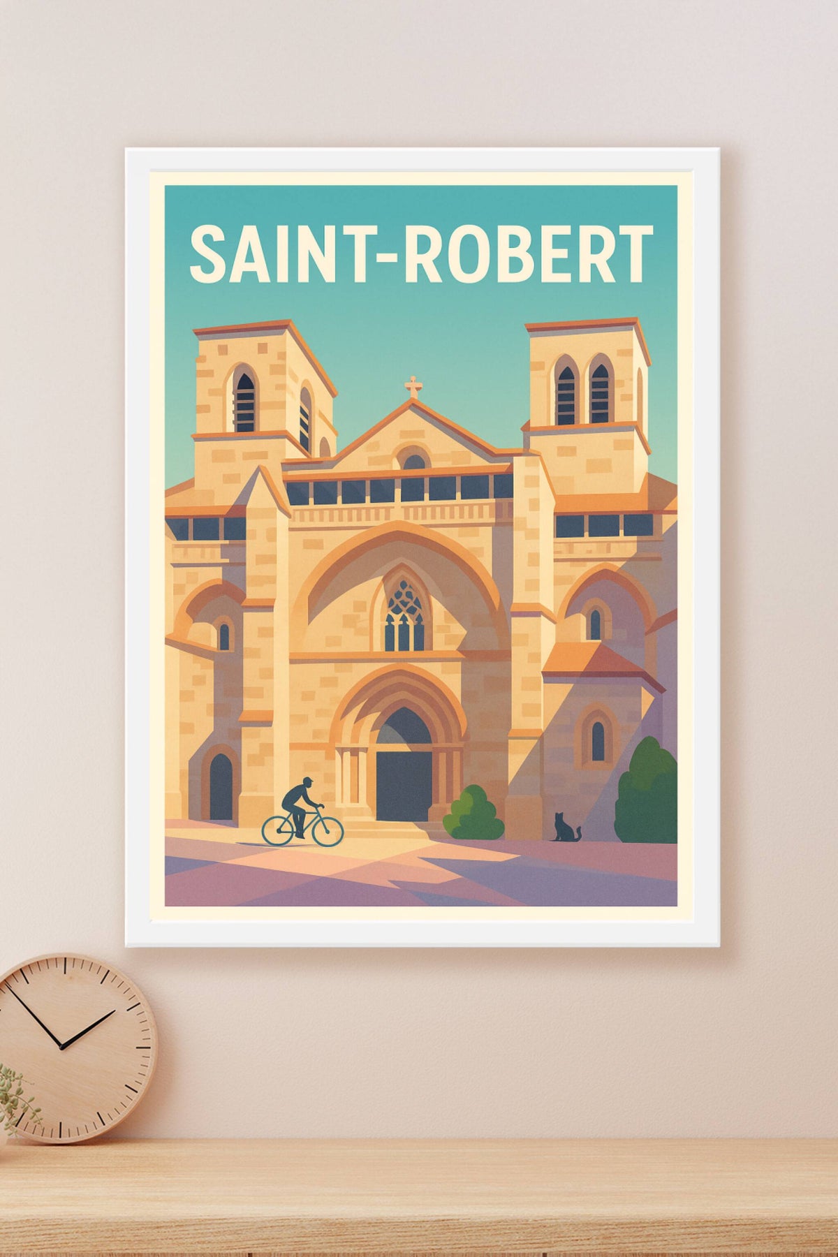 Affiche Saint-Robert — Charme et histoire au cœur du village · poster d'art de Saint-Robert