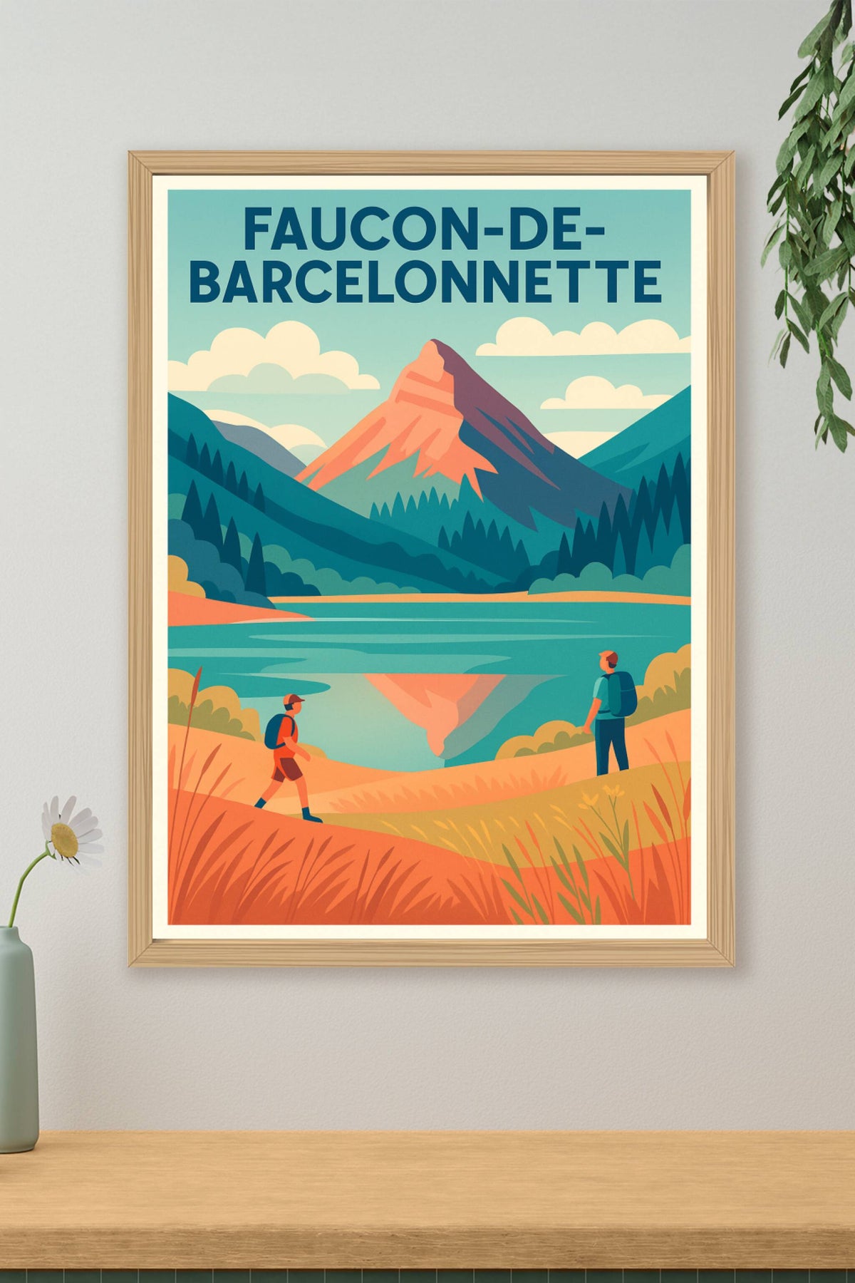 Affiche Faucon-de-Barcelonnette — Évasion Montagnarde Authentique · poster d'art de Faucon-de-Barcelonnette
