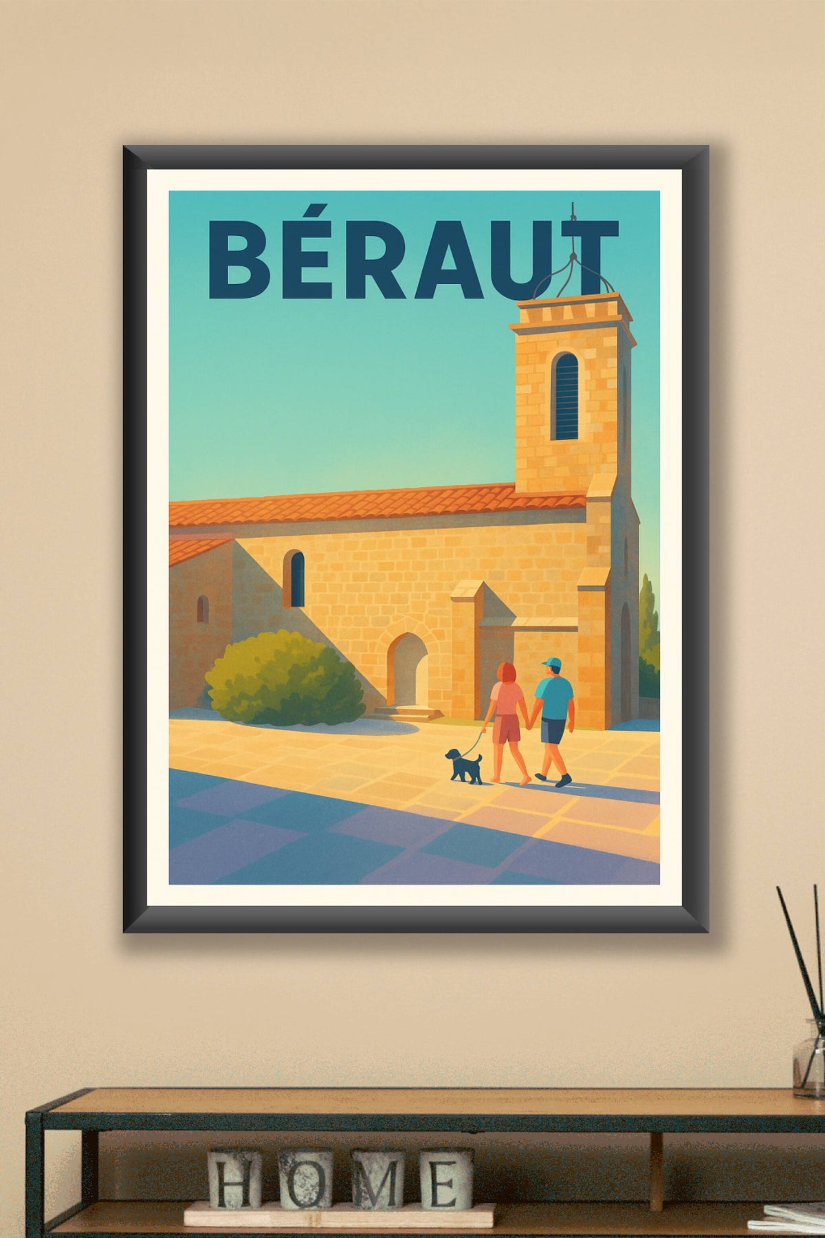 Affiche Béraut — Charme et douceur sous le soleil d'Occitanie · poster d'art de Béraut