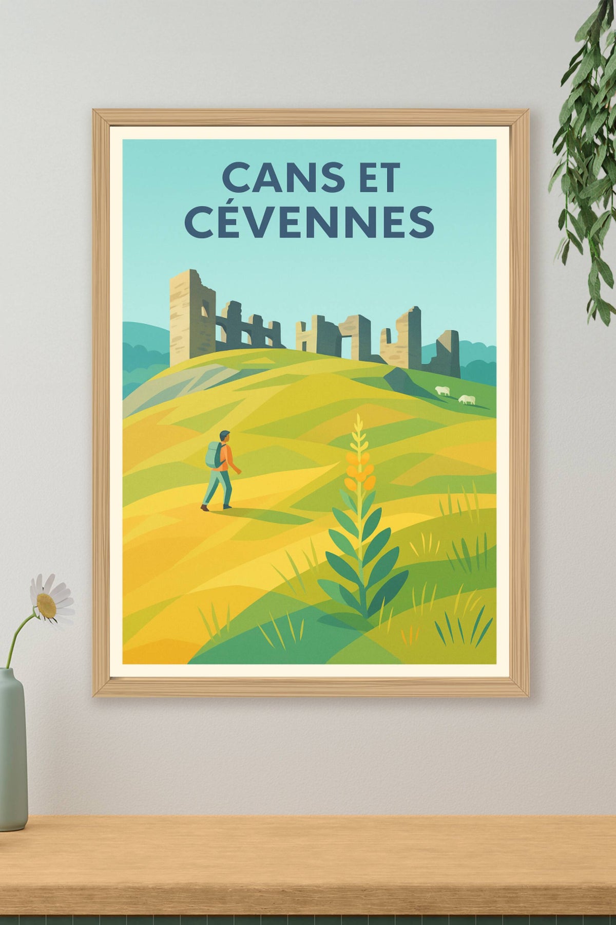 Affiche Cans et Cévennes — Évasion et randonnée au cœur des ruines · poster d'art de Cans et Cévennes