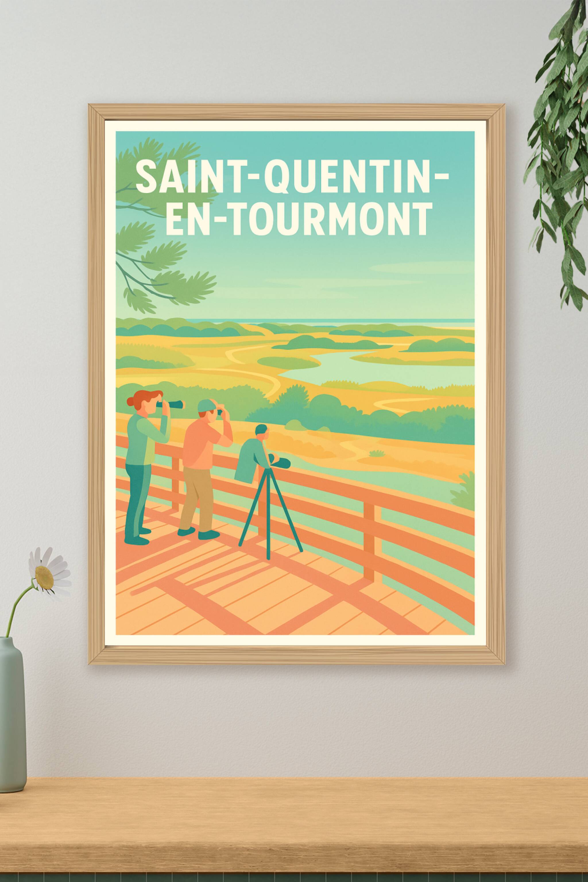 Affiche de Saint-Quentin-en-Tourmont - Invitation à l'observation nature