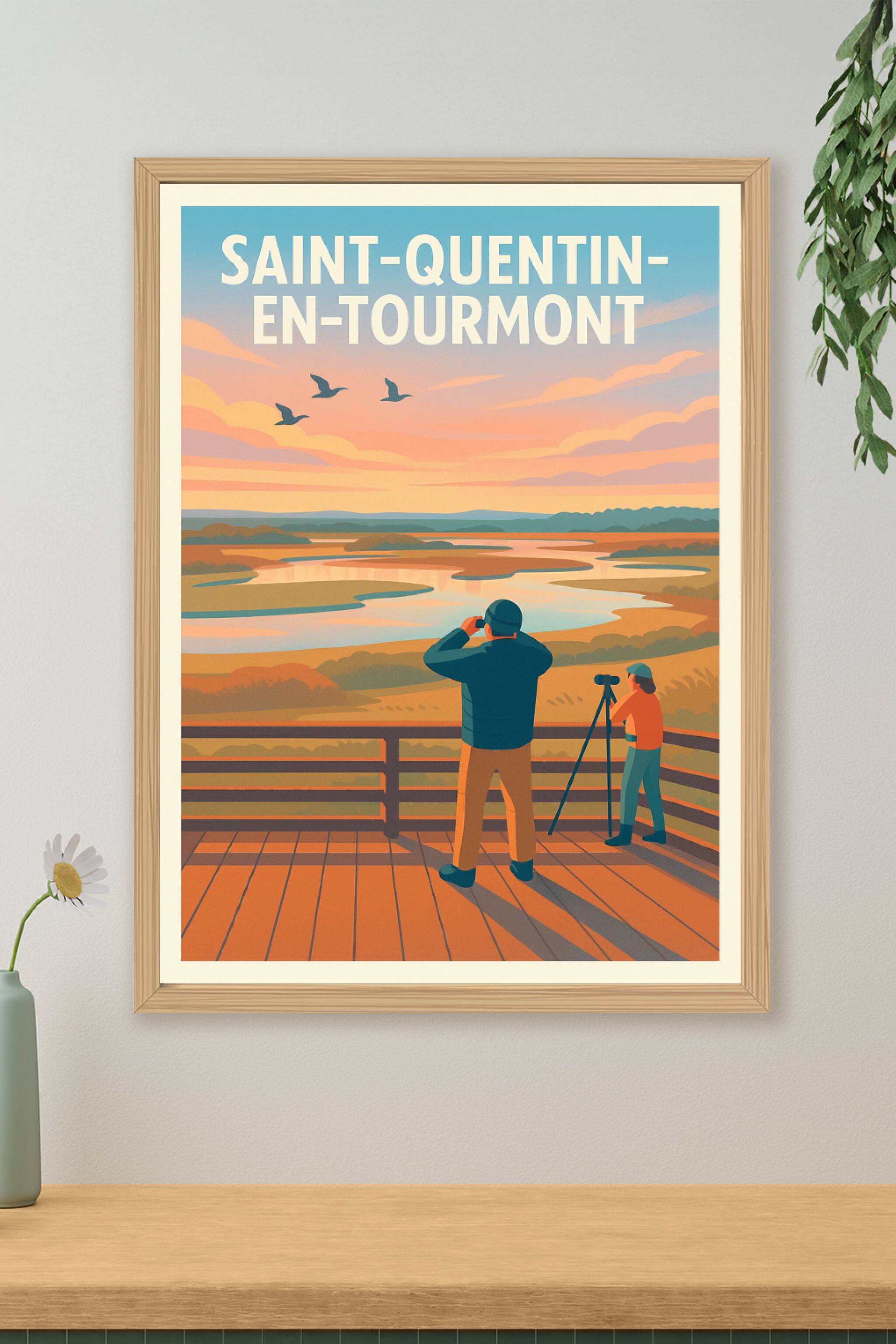 Affiche de Saint-Quentin-en-Tourmont - Nature et Sérénité au Crépuscule