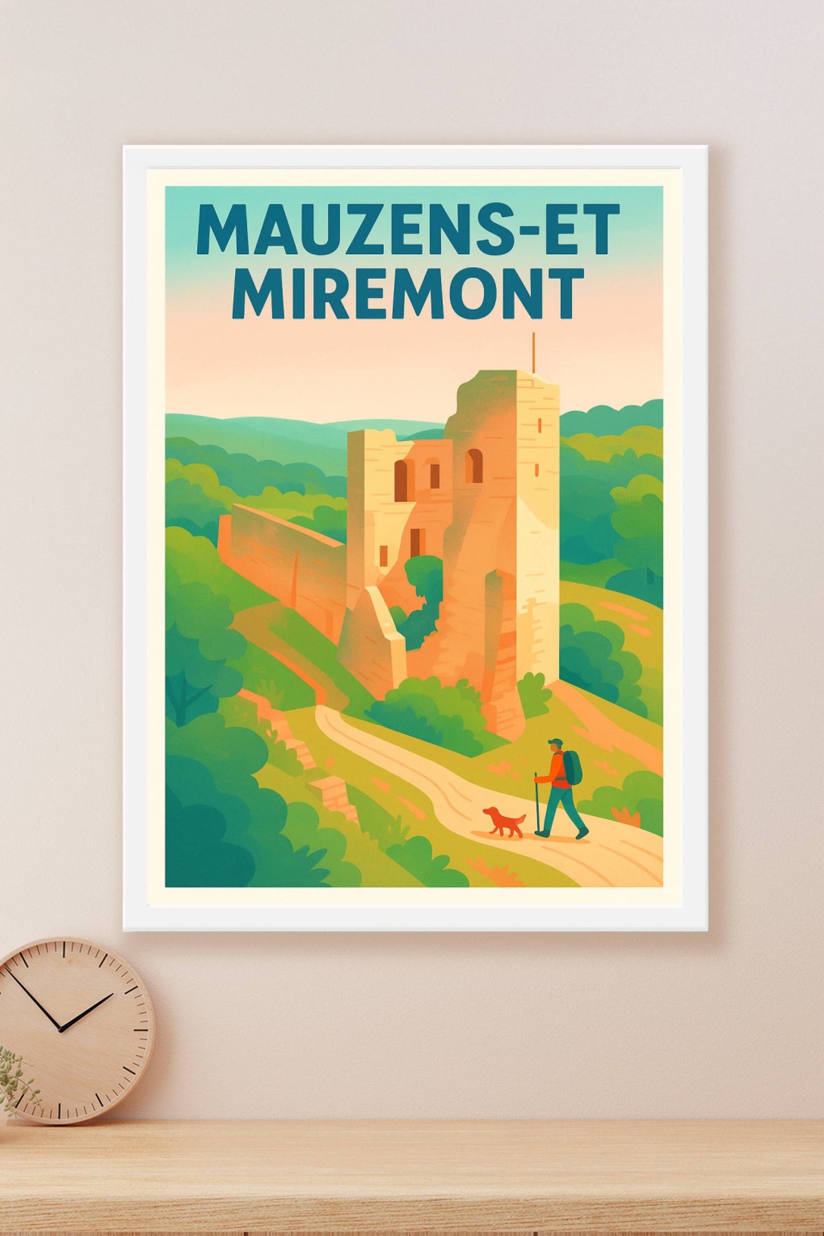 Affiche Mauzens-et-Miremont — Promenade au cœur de l'histoire · poster d'art de Mauzens-et-Miremont